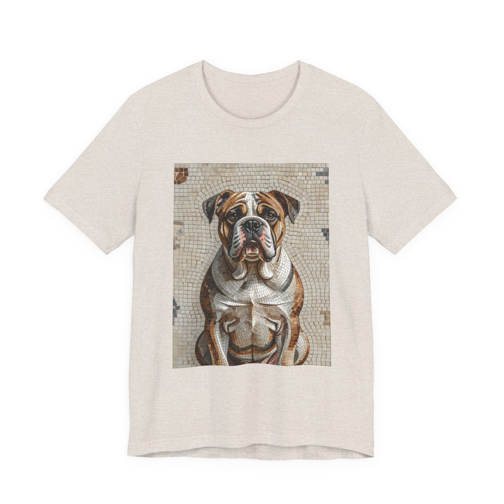 Bulldog T Shirt | Living Work of Art Collection | Mosaic Style