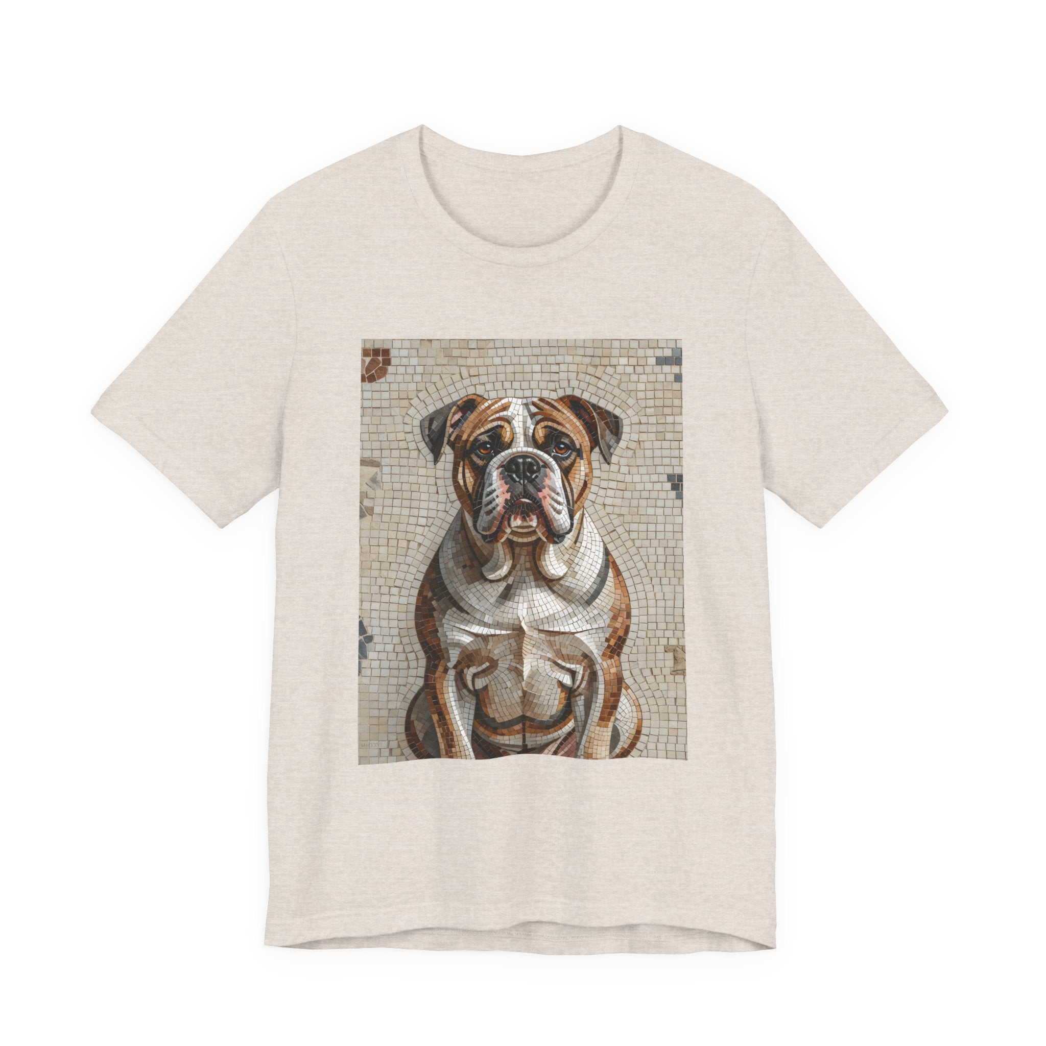 Bulldog T Shirt | Living Work of Art Collection | Mosaic Style