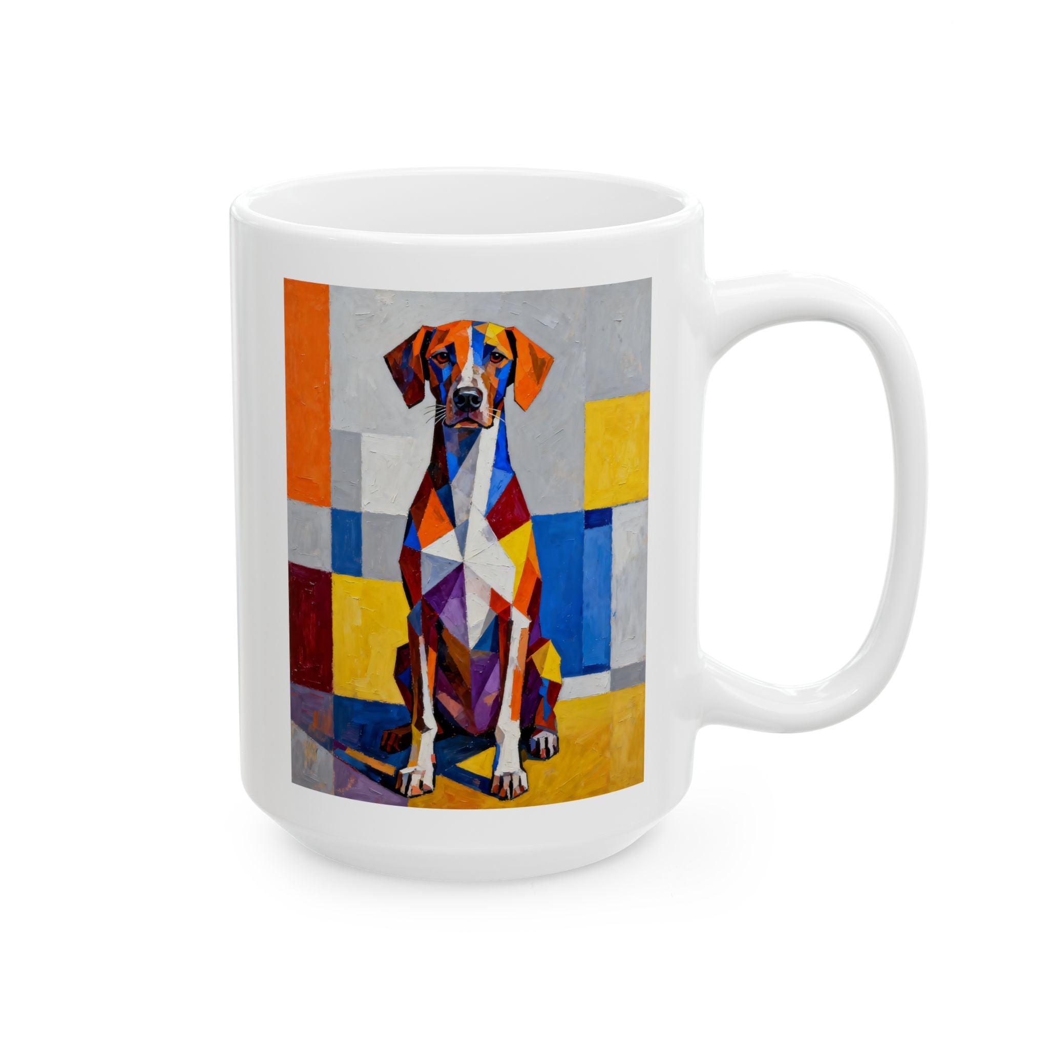 German Shorthaired Pointer Coffee Mug | Living Work of Art Collection | Cubist Style