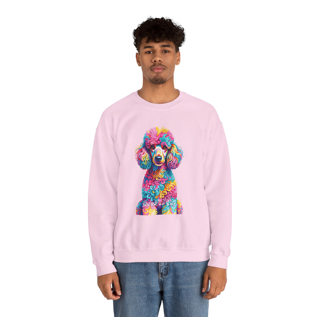 Poodle Sweatshirt | Living Work of Art Collection | Pointillism Style