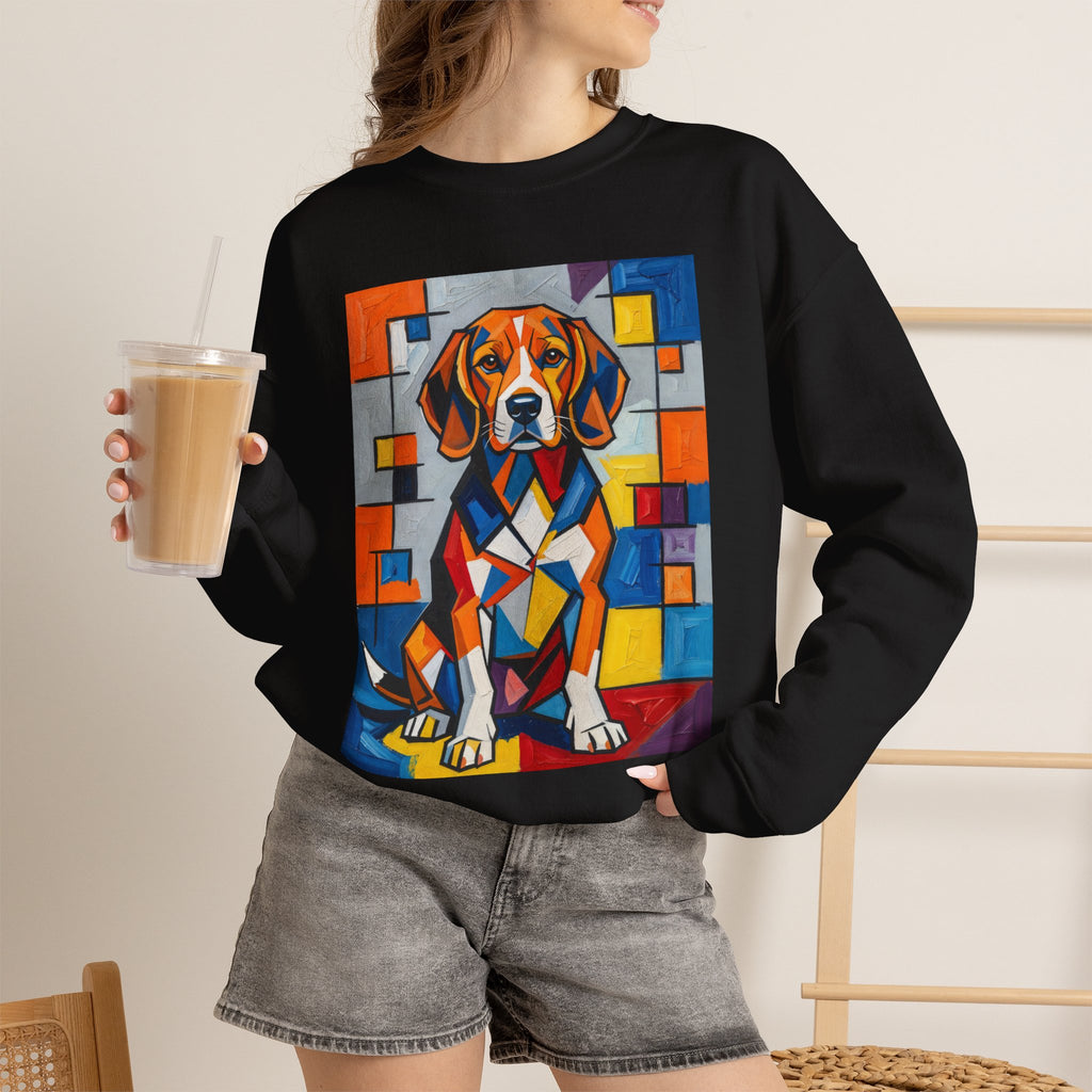 Beagle Sweatshirt | Living Work of Art Collection | Cubist Style