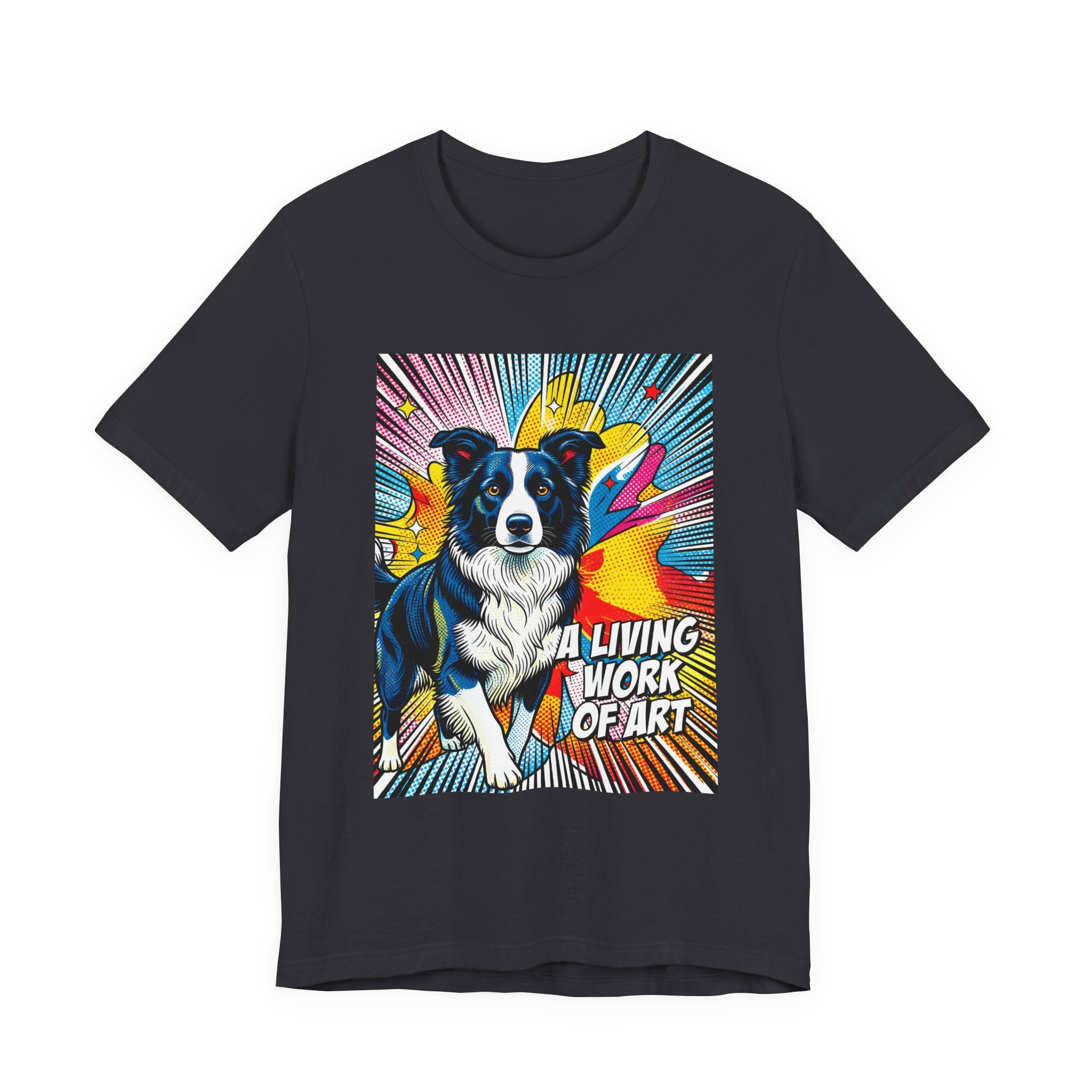Border Collie T Shirt | Living Work of Art Collection | Pop Art