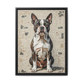 Boston Terrier Canvas Wall Art | Living Work of Art Collection | Mosaic Style Print