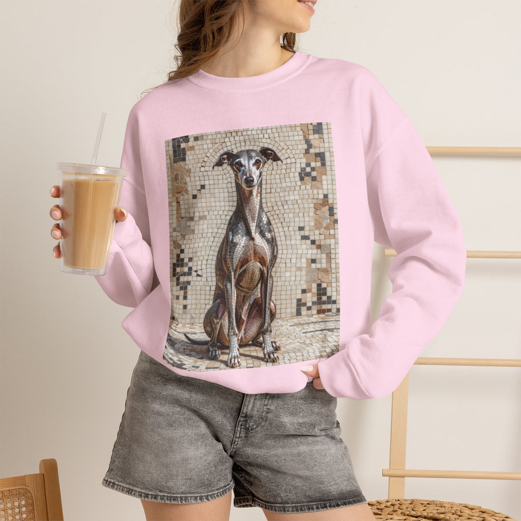 Italian Greyhound Sweatshirt | Living Work of Art Collection | Mosaic Style