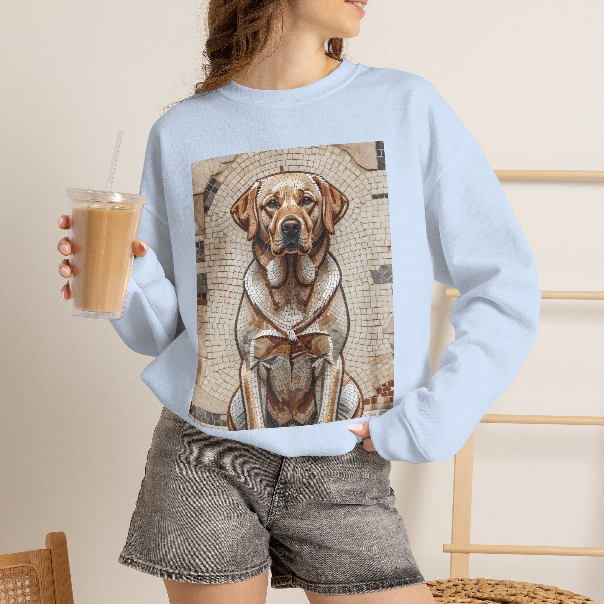 Labrador Retriever Sweatshirt | Living Work of Art Collection | Mosaic Style