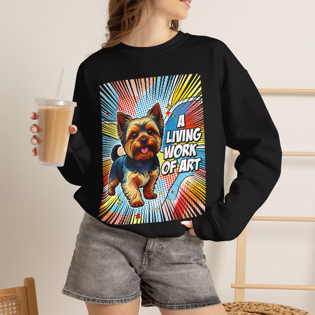 Yorkshire Terrier Sweatshirt | Living Work of Art Collection | Pop Art