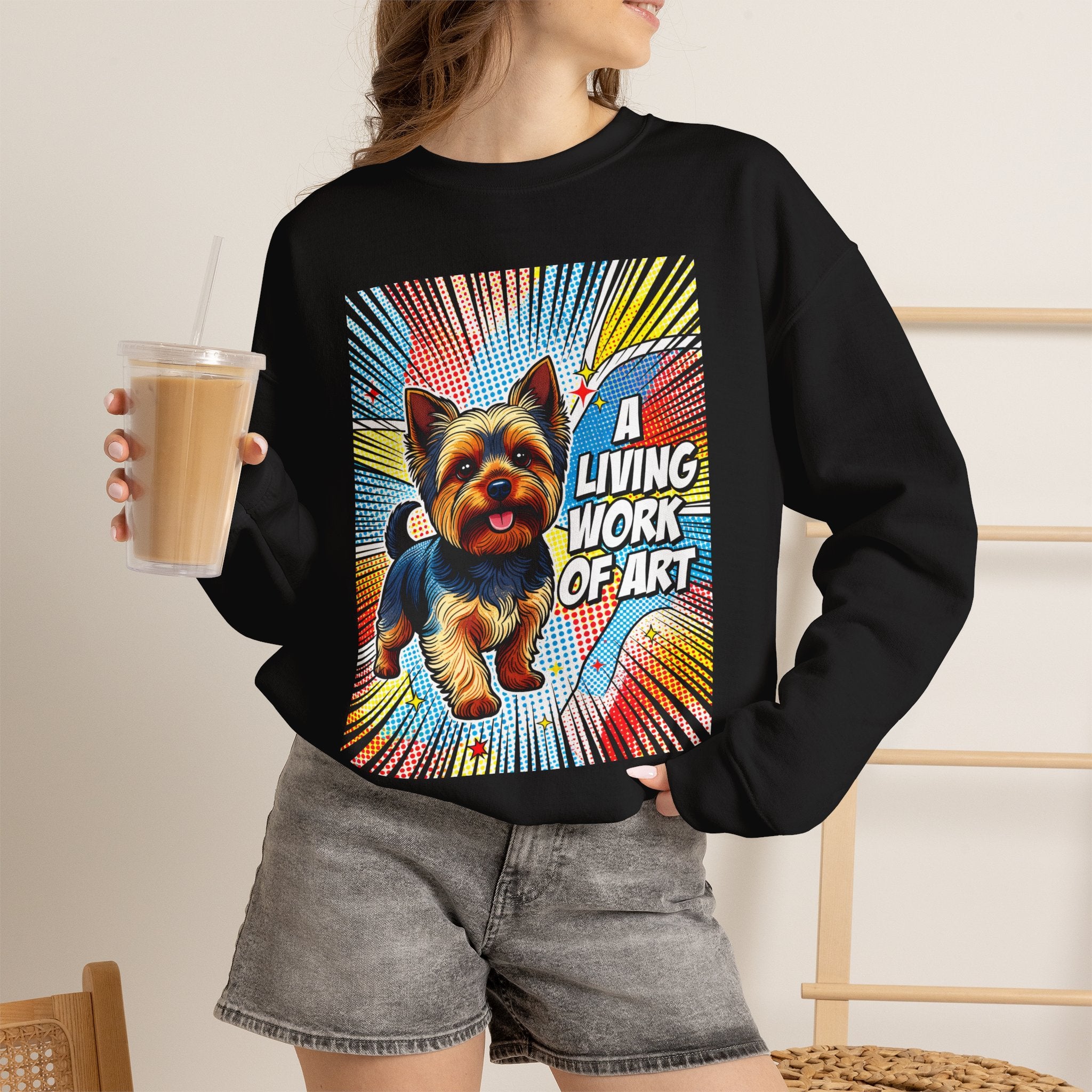 Yorkshire Terrier Sweatshirt | Living Work of Art Collection | Pop Art