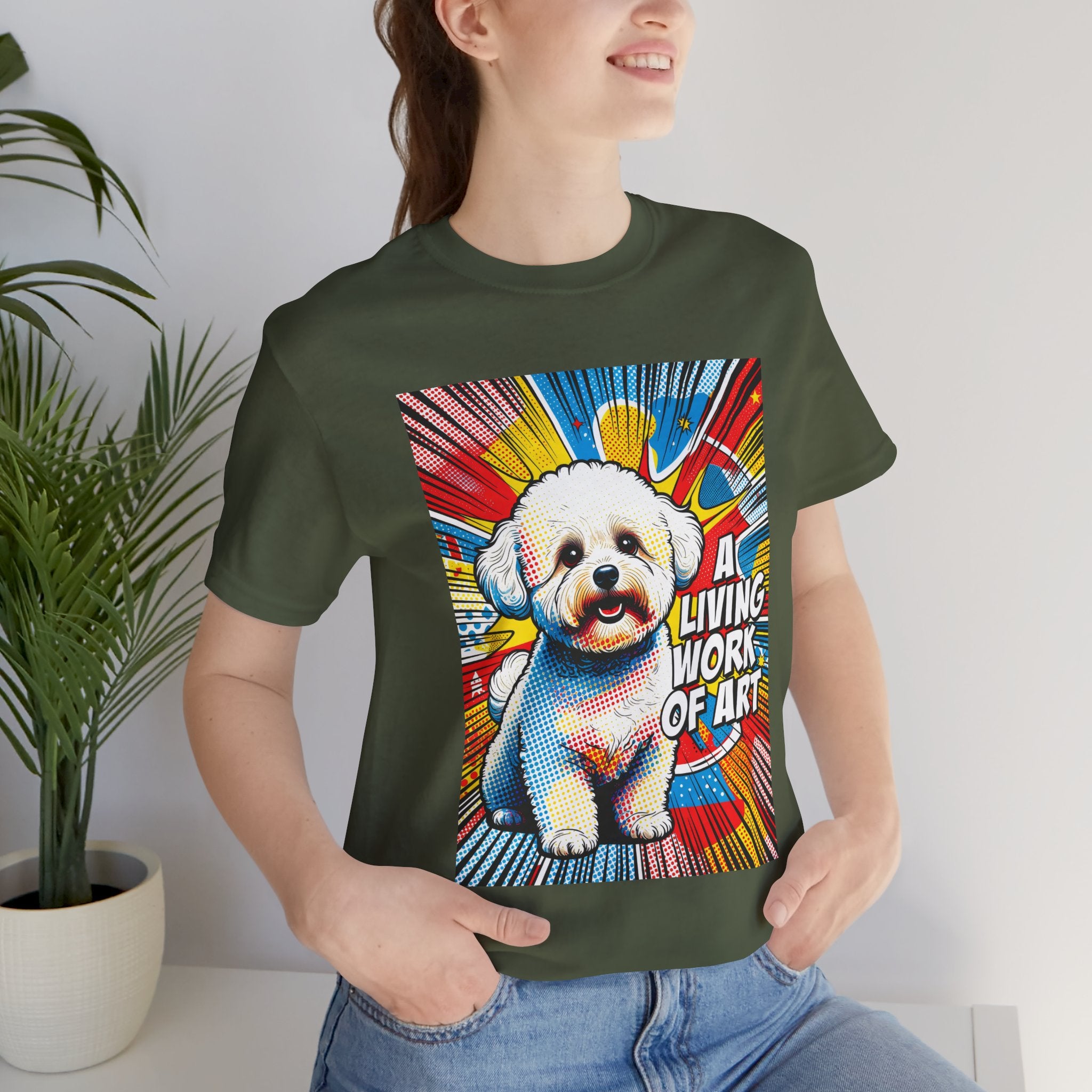 Bichon Frise T Shirt | Living Work of Art Collection | Pop Art