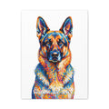 German Shepherd Canvas Wall Art | Living Work of Art Collection | Pointillism Style Print