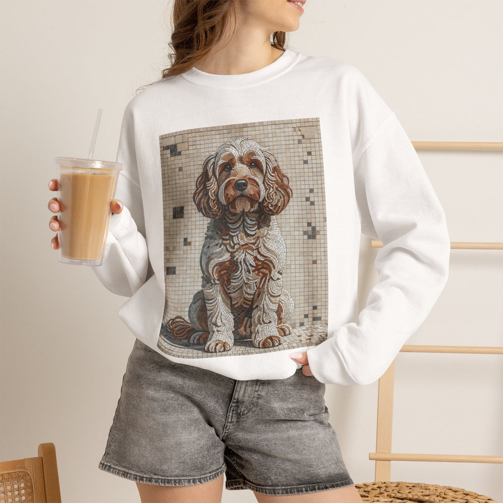 Cockapoo Sweatshirt | Living Work of Art Collection | Mosaic Style