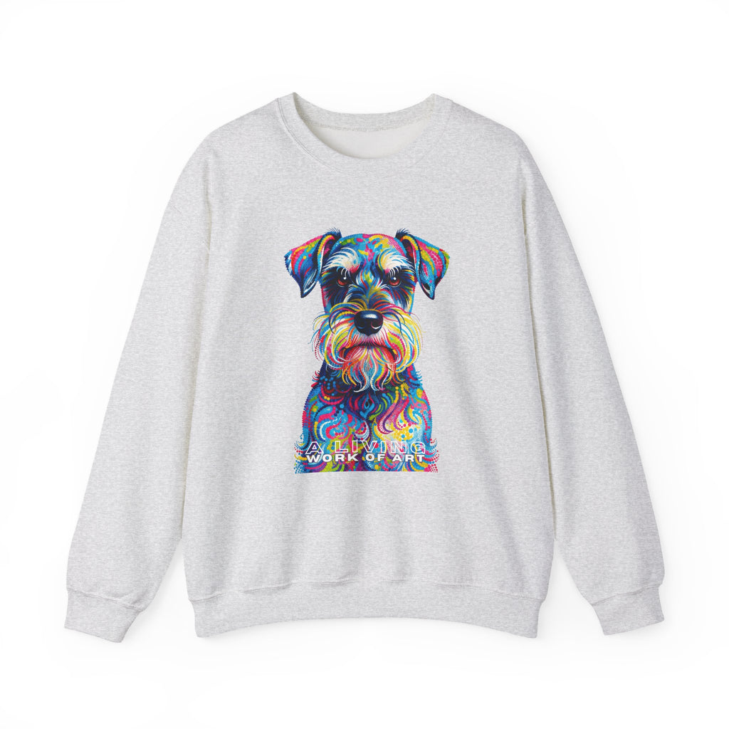 Schnauzer Sweatshirt | Living Work of Art Collection | Pointillism Style