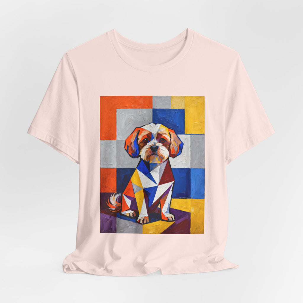 Maltipoo T Shirt | Living Work of Art Collection | Cubist Style