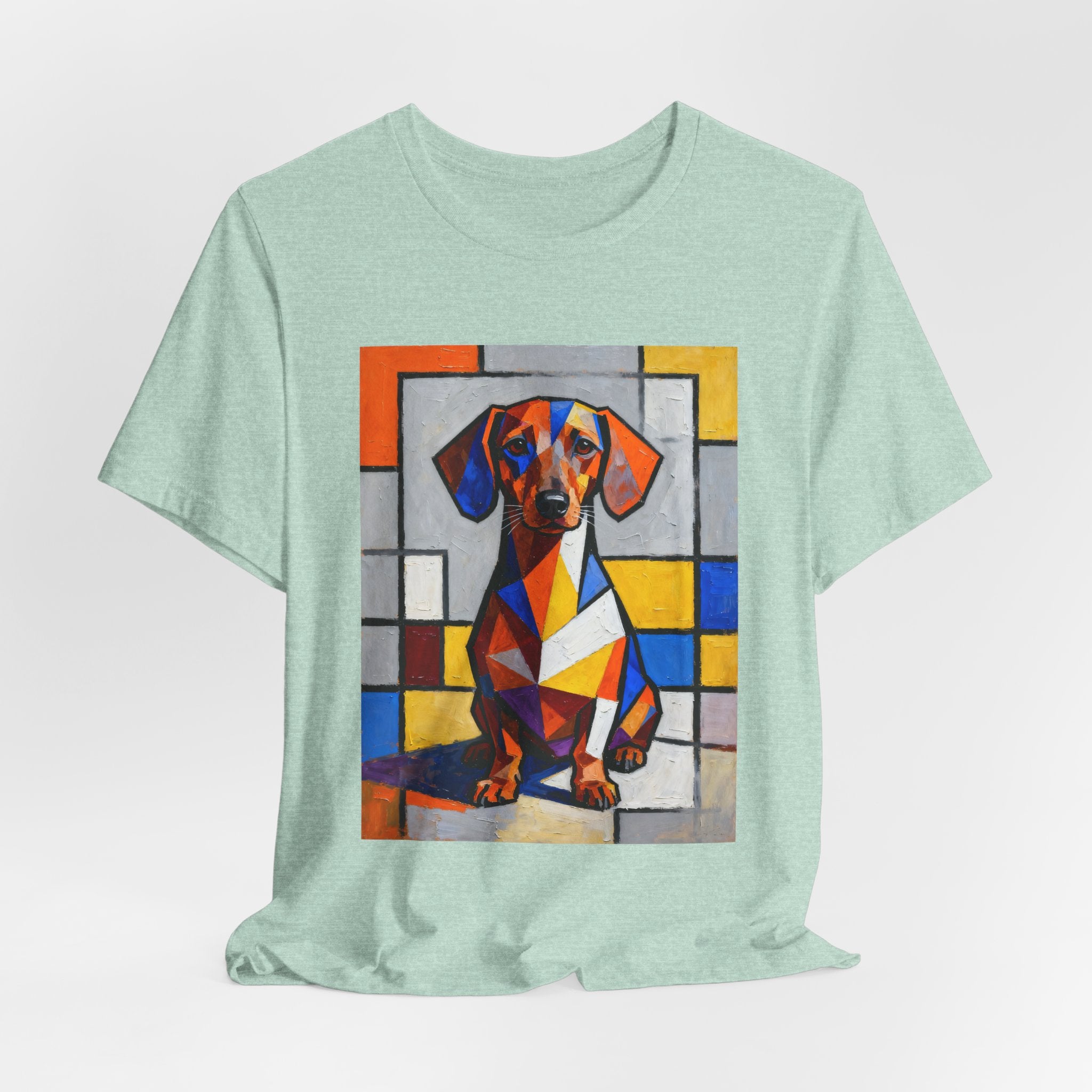 Dachshund T Shirt | Living Work of Art Collection | Cubist Style