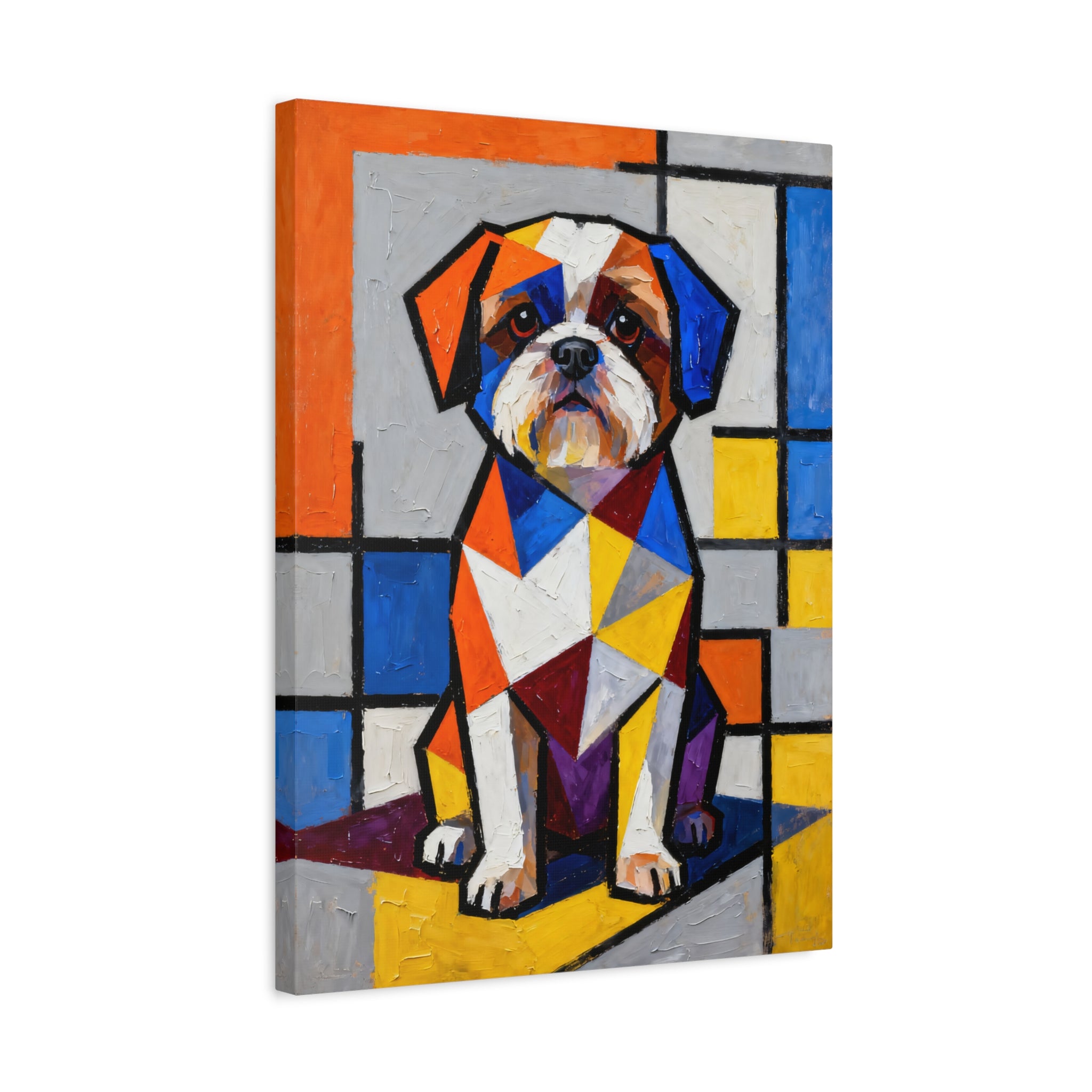 Shih Tzu Canvas Wall Art | Living Work of Art Collection | Cubist Style Print