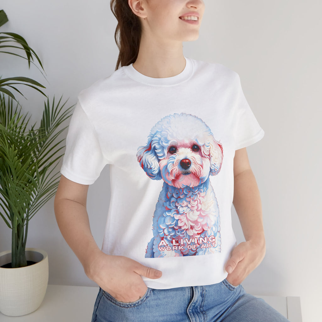 Bichon Frise T Shirt | Living Work of Art Collection | Pointillism Style