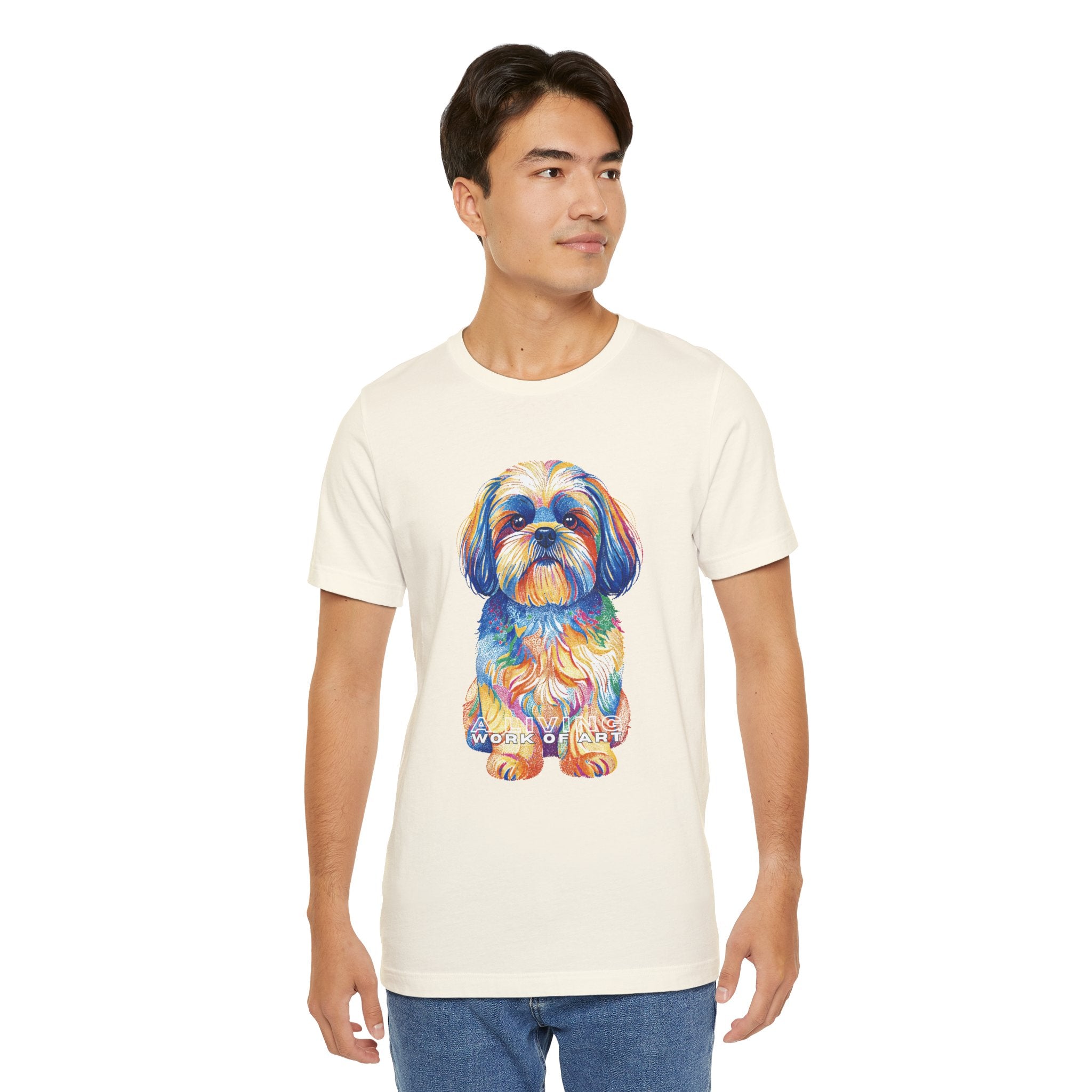 Shih Tzu T Shirt | Living Work of Art Collection | Pointillism Style