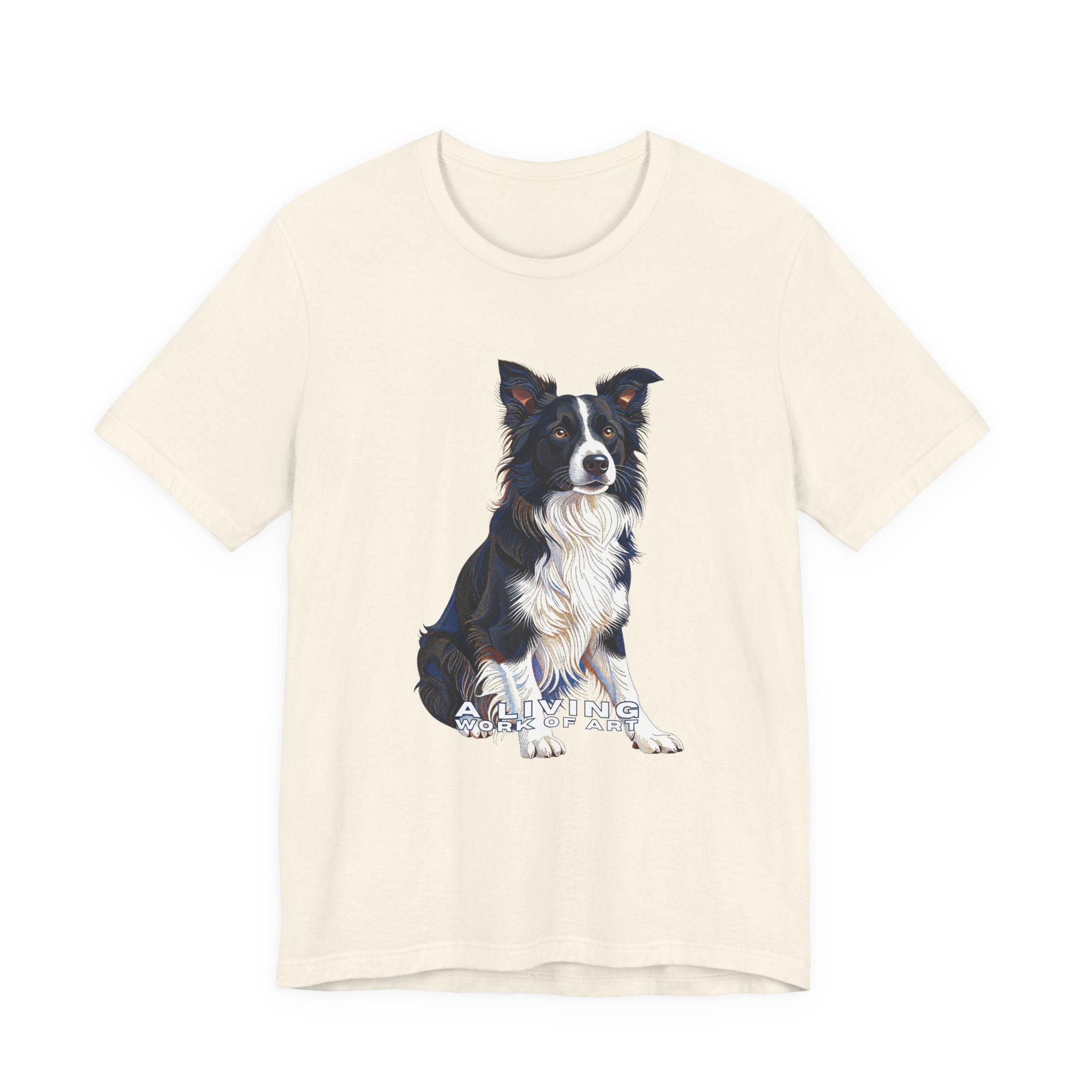Border Collie T Shirt | Living Work of Art Collection | Pointillism Style
