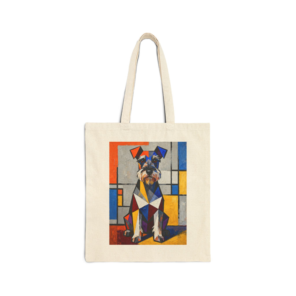 Schnauzer Tote Bag | Living Work of Art Collection | Cubist Style