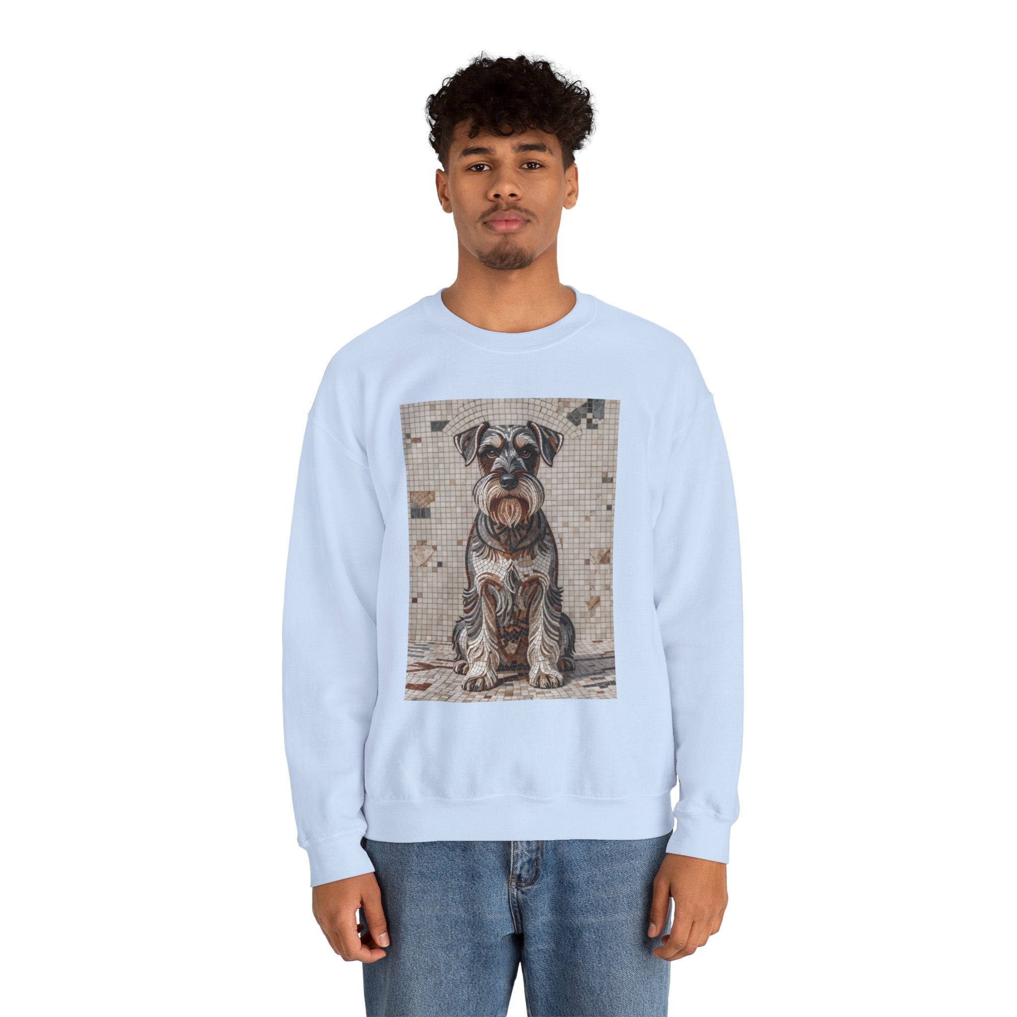 Schnauzer Sweatshirt | Living Work of Art Collection | Mosaic Style