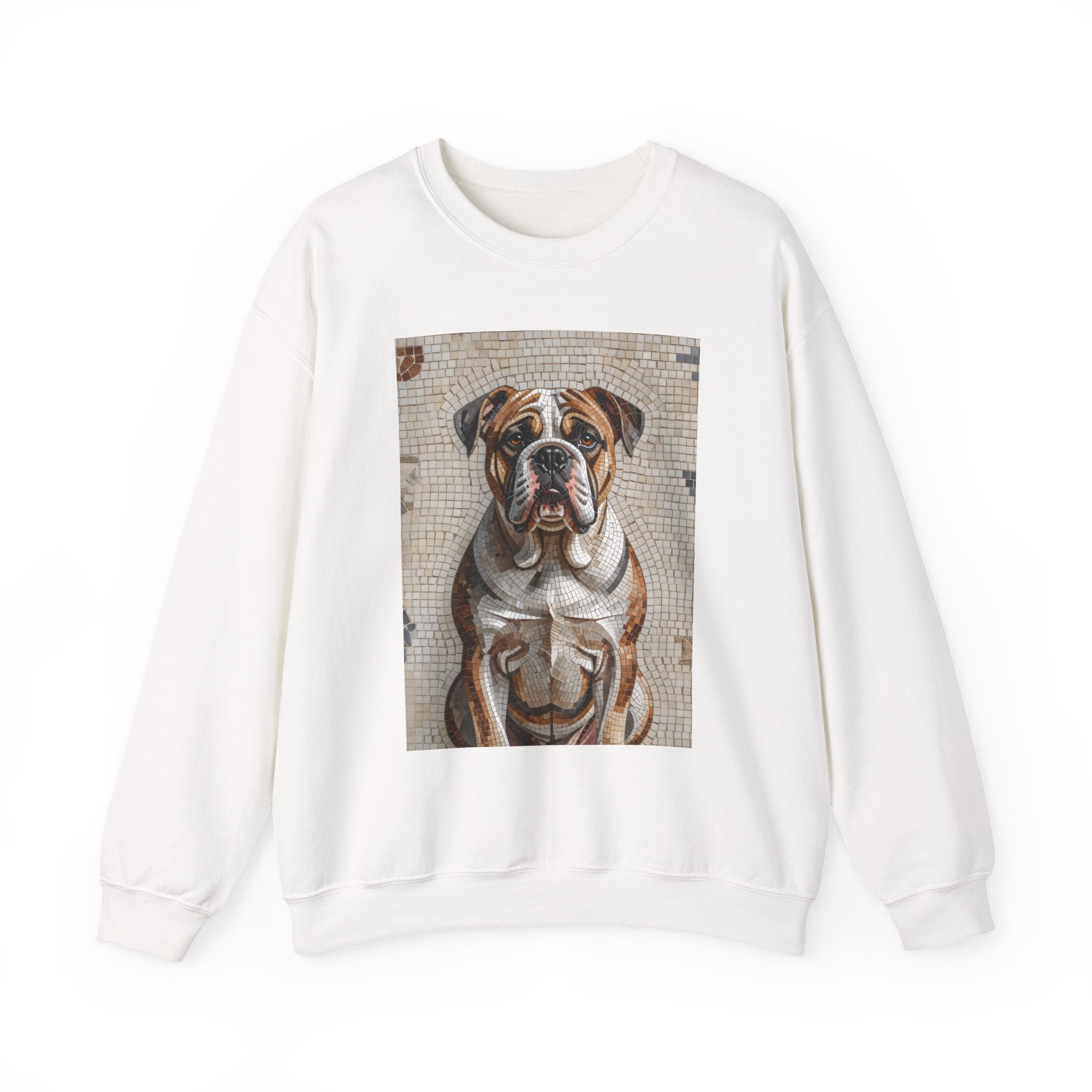 Bulldog Sweatshirt | Living Work of Art Collection | Mosaic Style