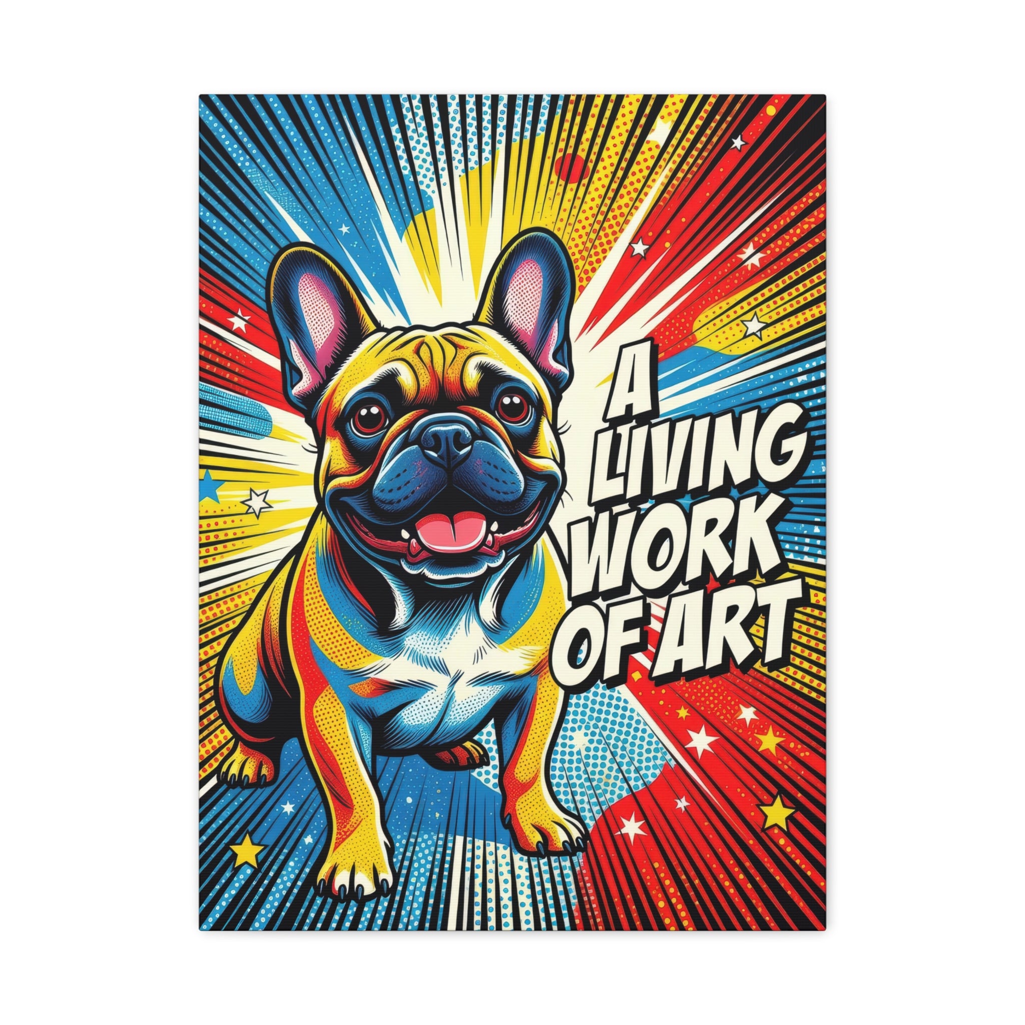 French Bulldog Canvas Wall Art | Living Work of Art Collection | Pop Art Print