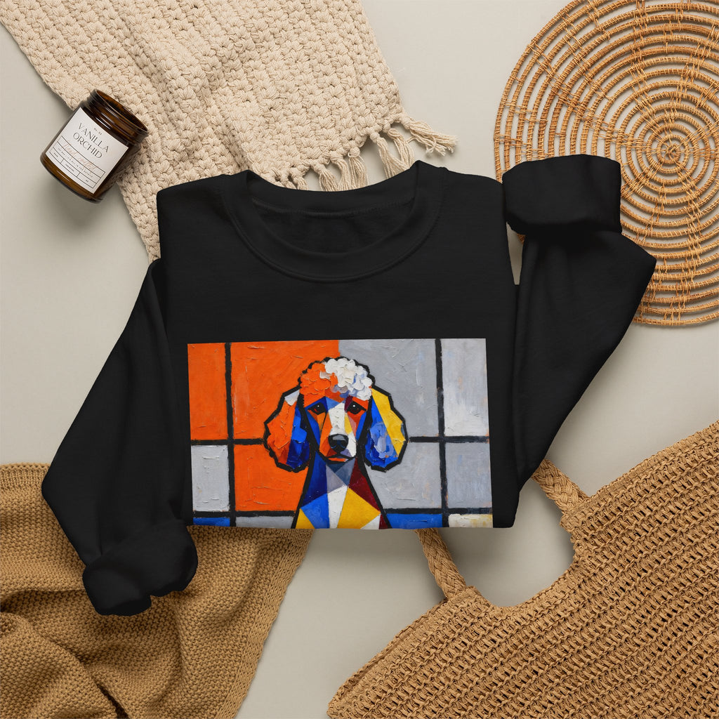 Poodle Sweatshirt | Living Work of Art Collection | Cubist Style