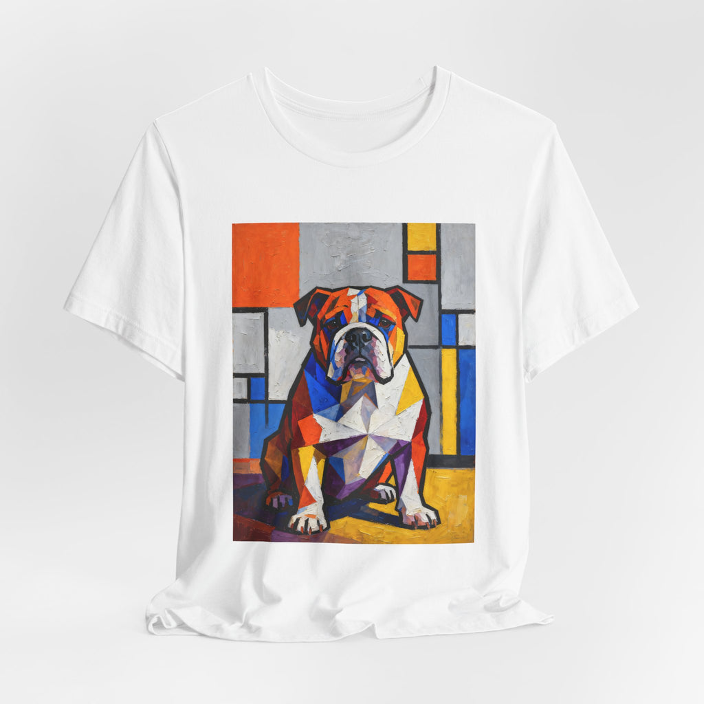 Bulldog T Shirt | Living Work of Art Collection | Cubist Style