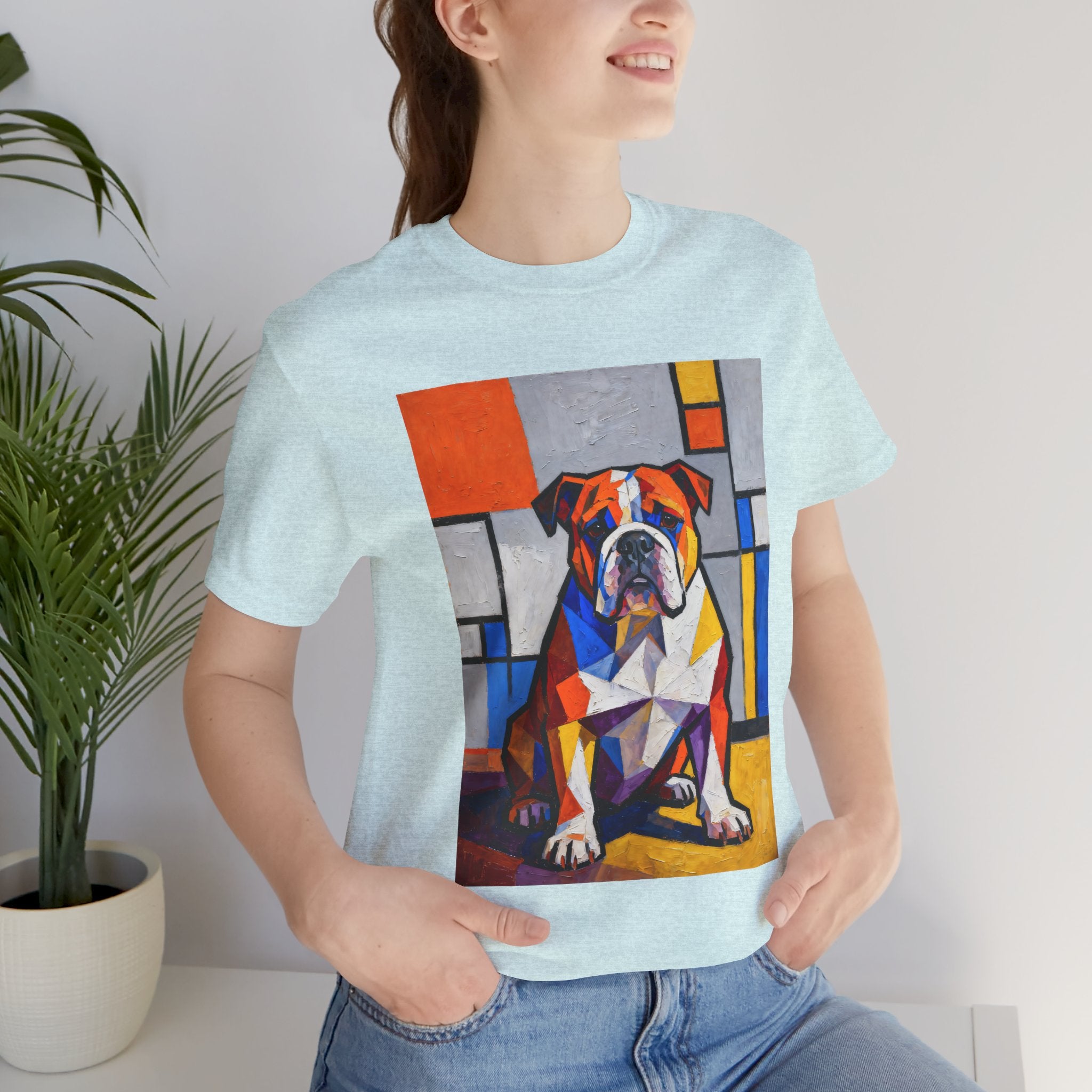 Bulldog T Shirt | Living Work of Art Collection | Cubist Style