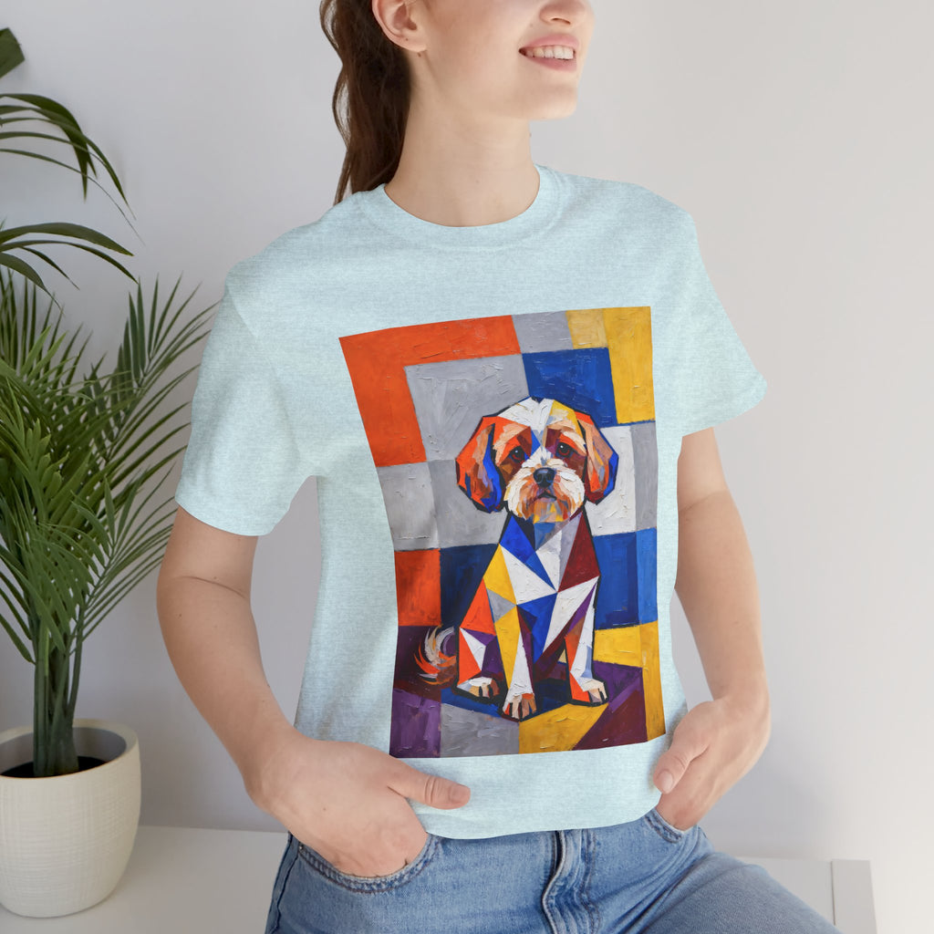Maltipoo T Shirt | Living Work of Art Collection | Cubist Style