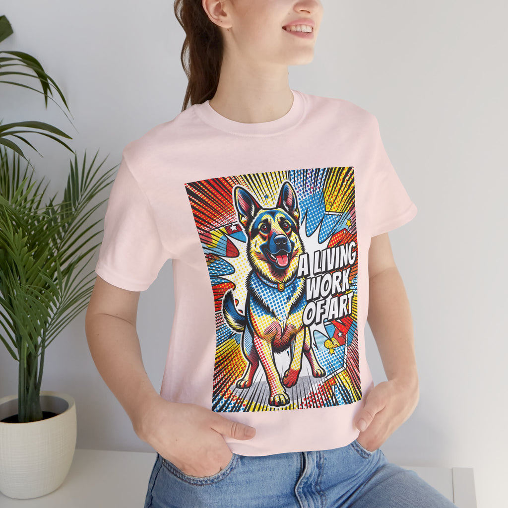 German Shepherd T Shirt | Living Work of Art Collection | Pop Art