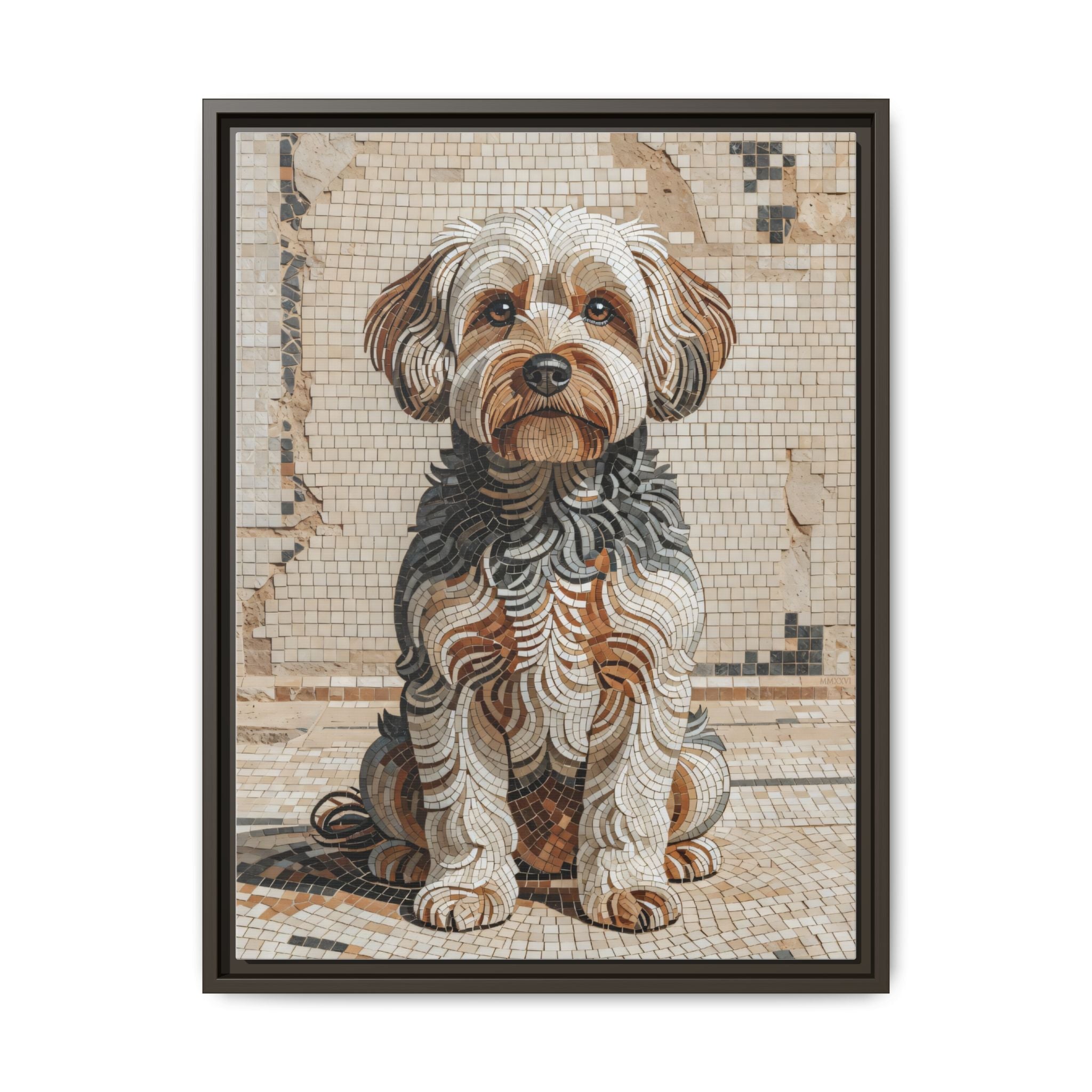 Yorkipoo Canvas Wall Art | Living Work of Art Collection | Mosaic Style Print