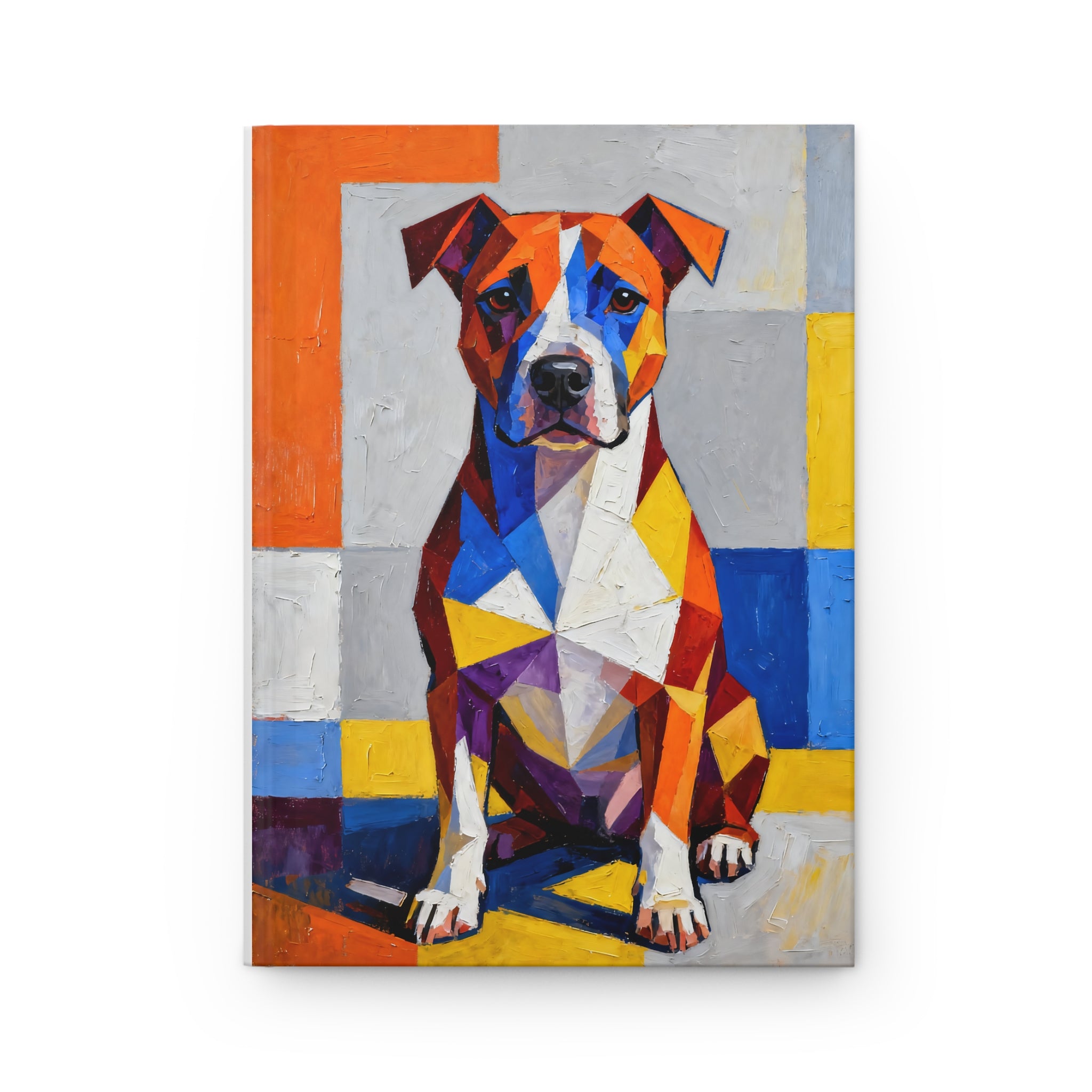 Staffordshire Bull Terrier Notebook | Living Work of Art Collection | Cubist Style
