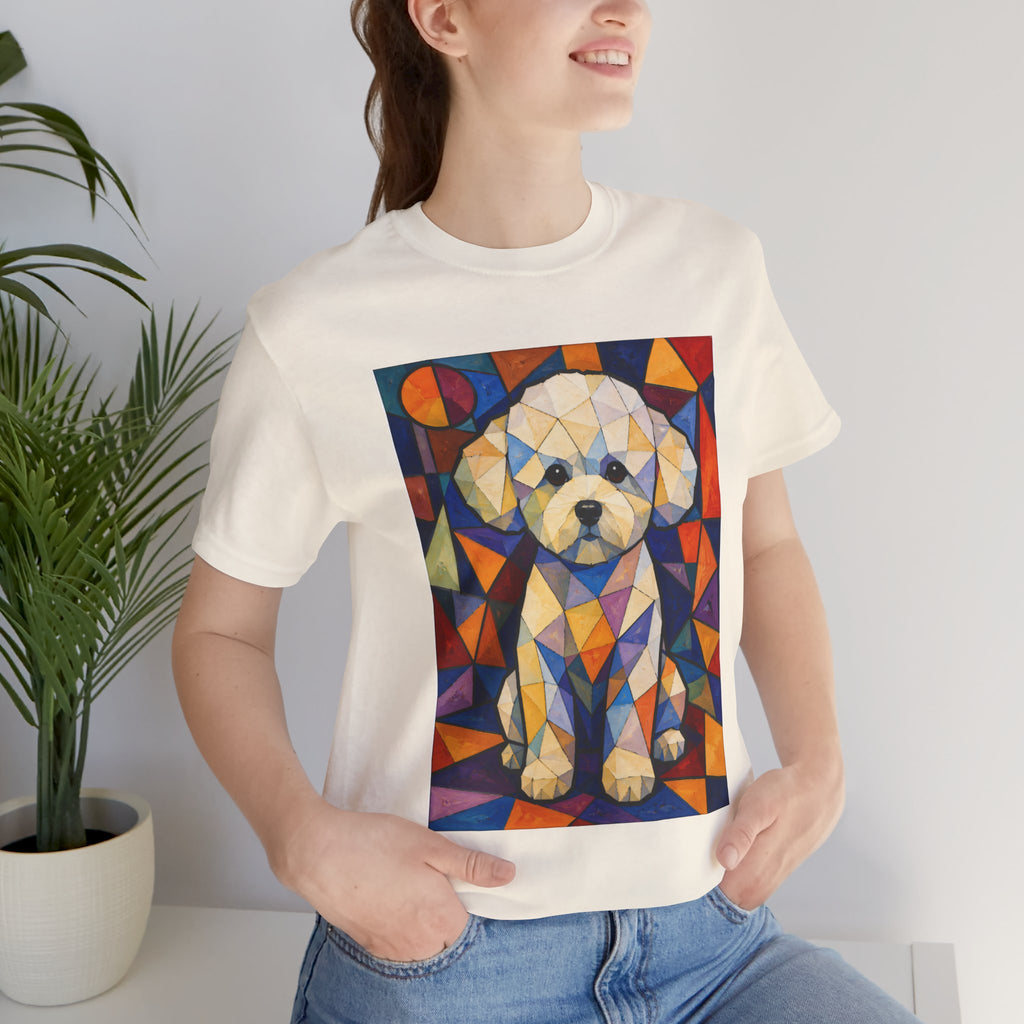 Bichon Frise T Shirt | Living Work of Art Collection | Cubist Style
