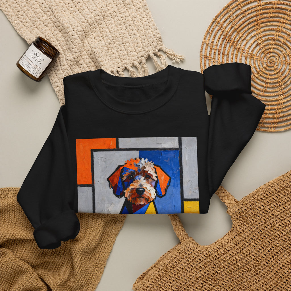 Schnoodle Sweatshirt | Living Work of Art Collection | Cubist Style