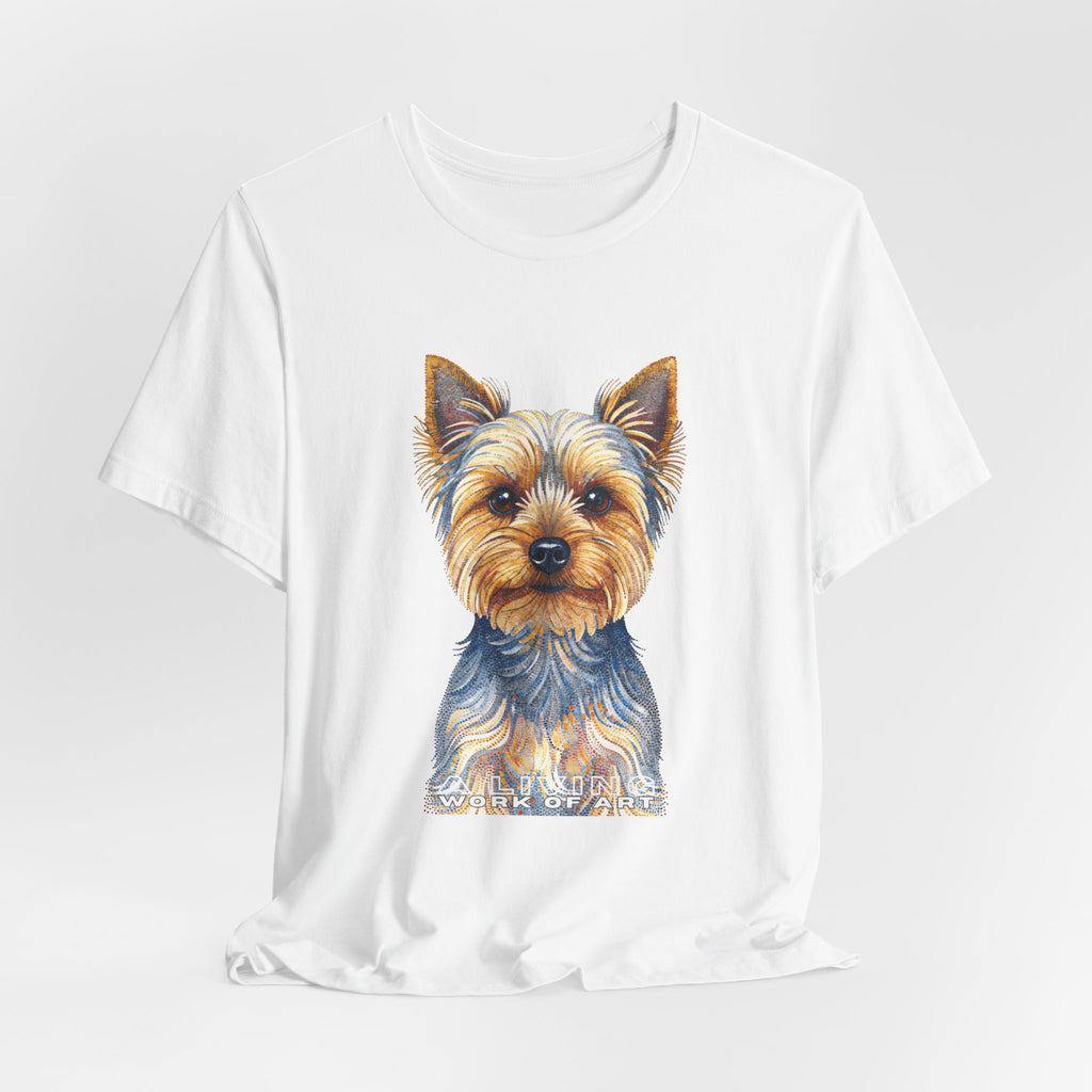Yorkshire Terrier T Shirt | Living Work of Art Collection | Pointillism Style