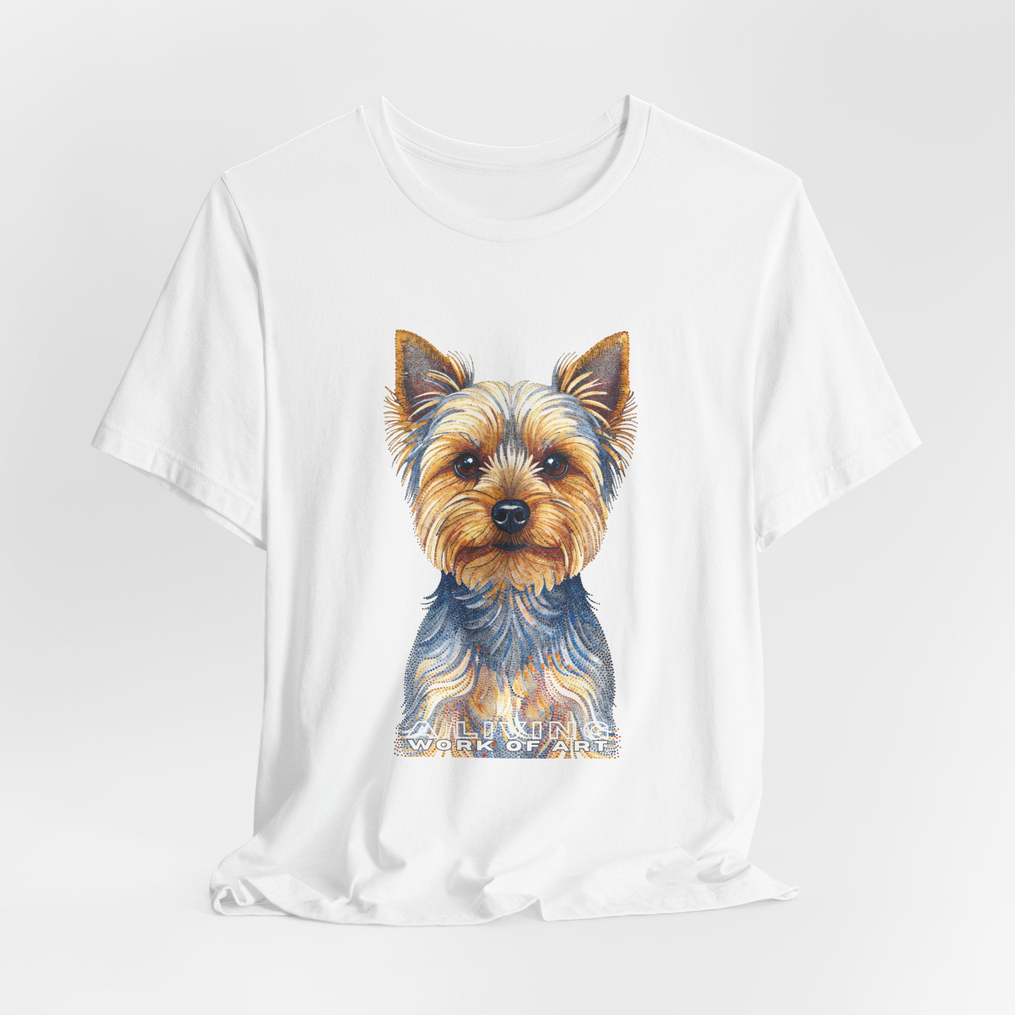 Yorkshire Terrier T Shirt | Living Work of Art Collection | Pointillism Style