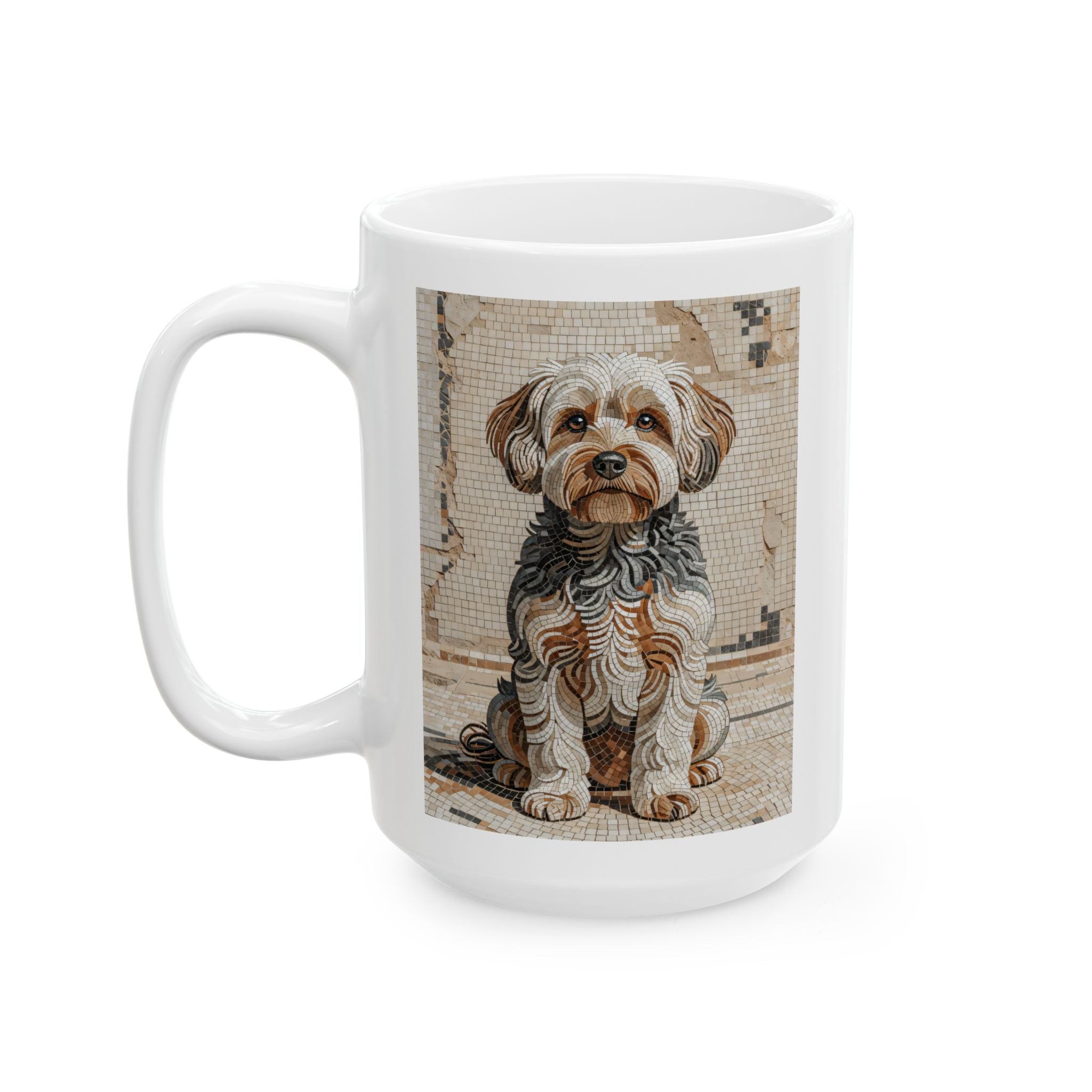 Yorkipoo Coffee Mug | Living Work of Art Collection | Mosaic Style