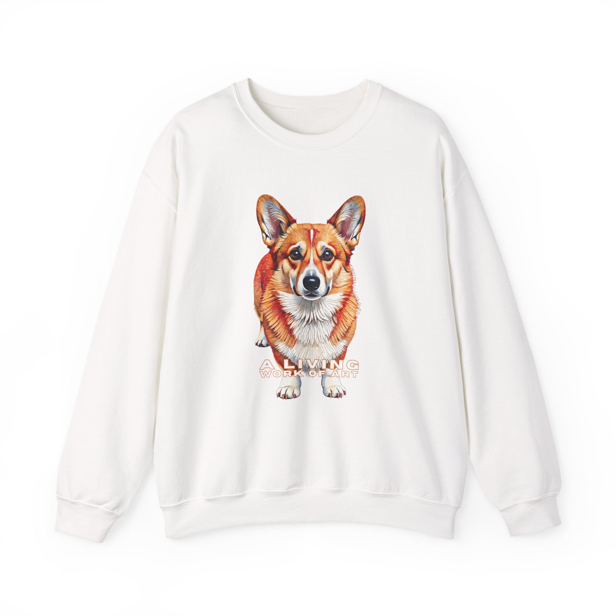 Corgi Sweatshirt | Living Work of Art Collection | Pointillism Style