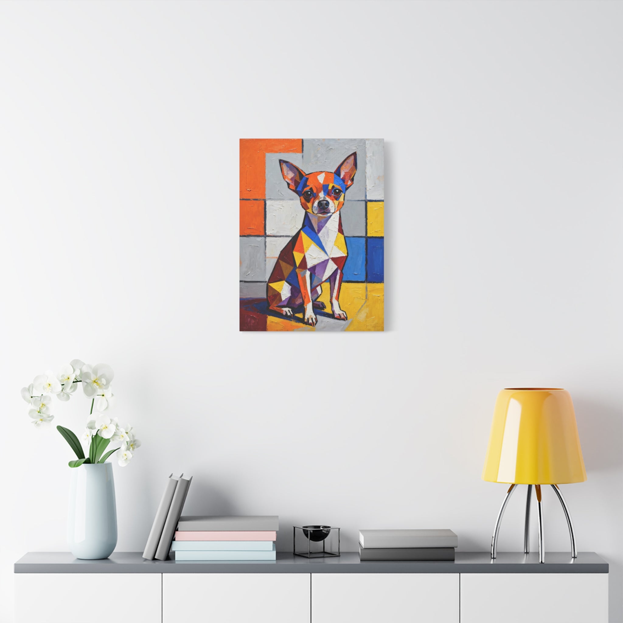 Chihuahua Canvas Wall Art | Living Work of Art Collection | Cubist Style Print
