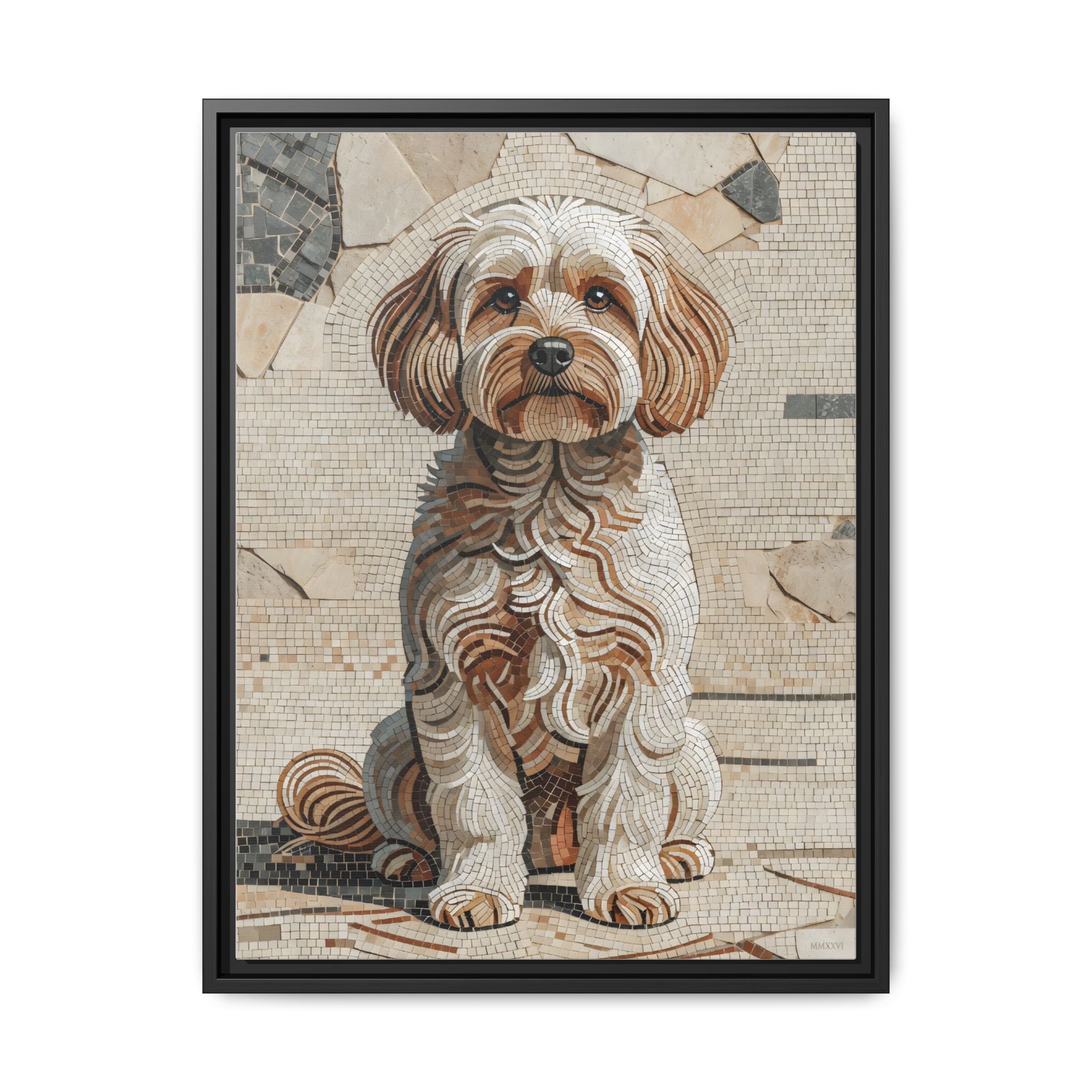 Maltipoo Canvas Wall Art | Living Work of Art Collection | Mosaic Style Print