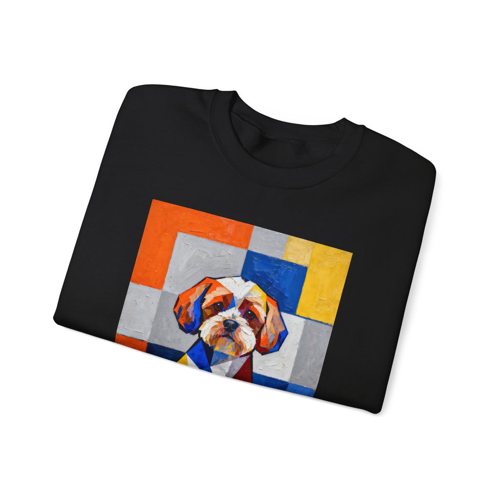 Maltipoo Sweatshirt | Living Work of Art Collection | Cubist Style