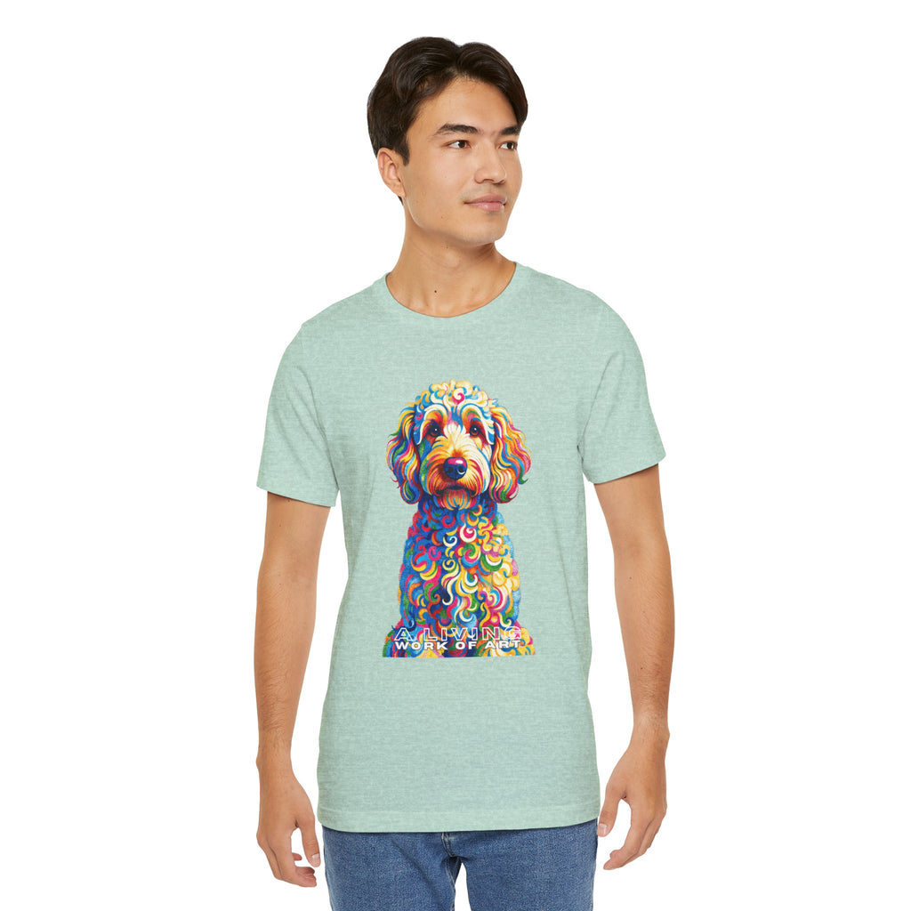 Goldendoodle T Shirt | Living Work of Art Collection | Pointillism Style