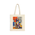 Poodle Tote Bag | Living Work of Art Collection | Cubist Style