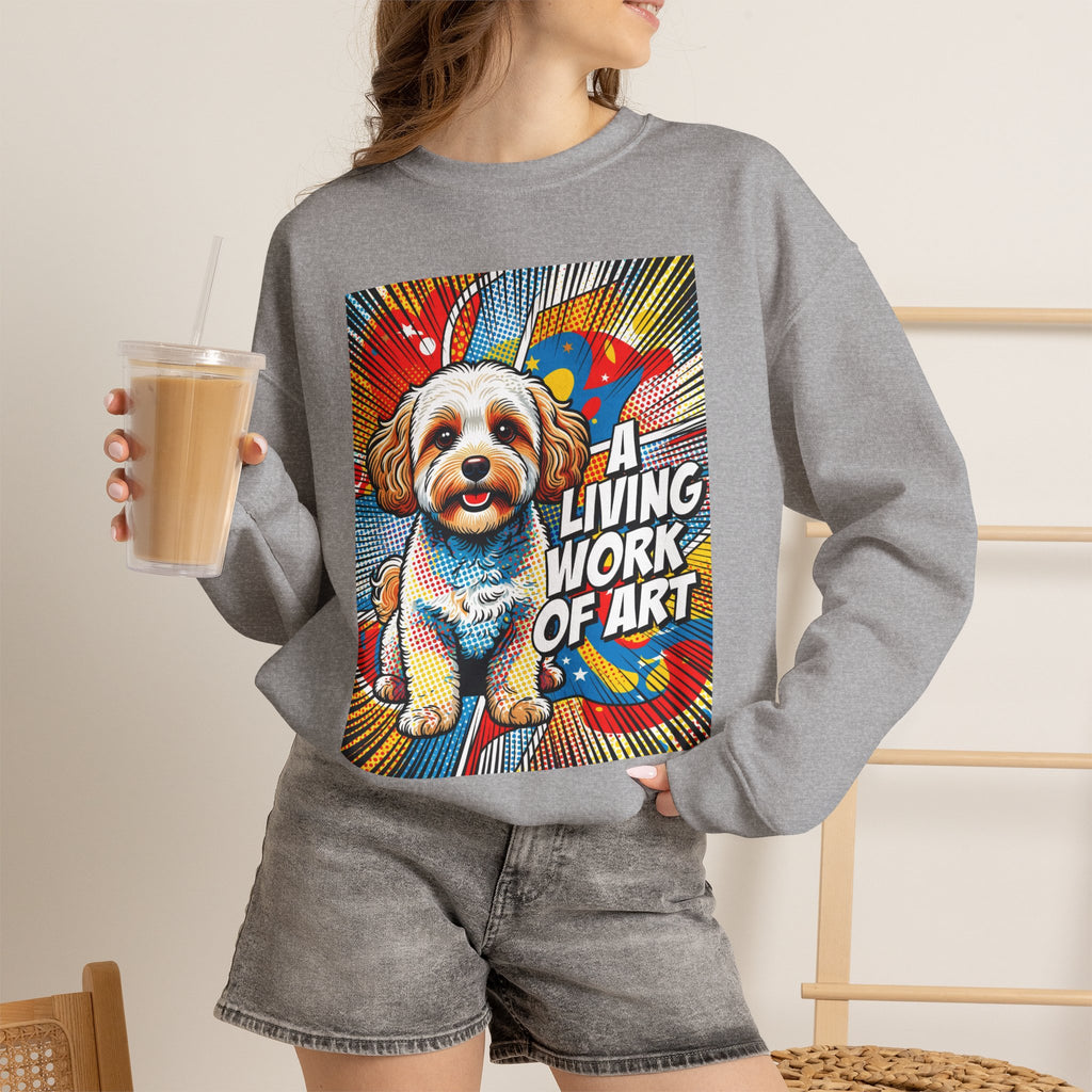 Maltipoo Sweatshirt | Living Work of Art Collection | Pop Art