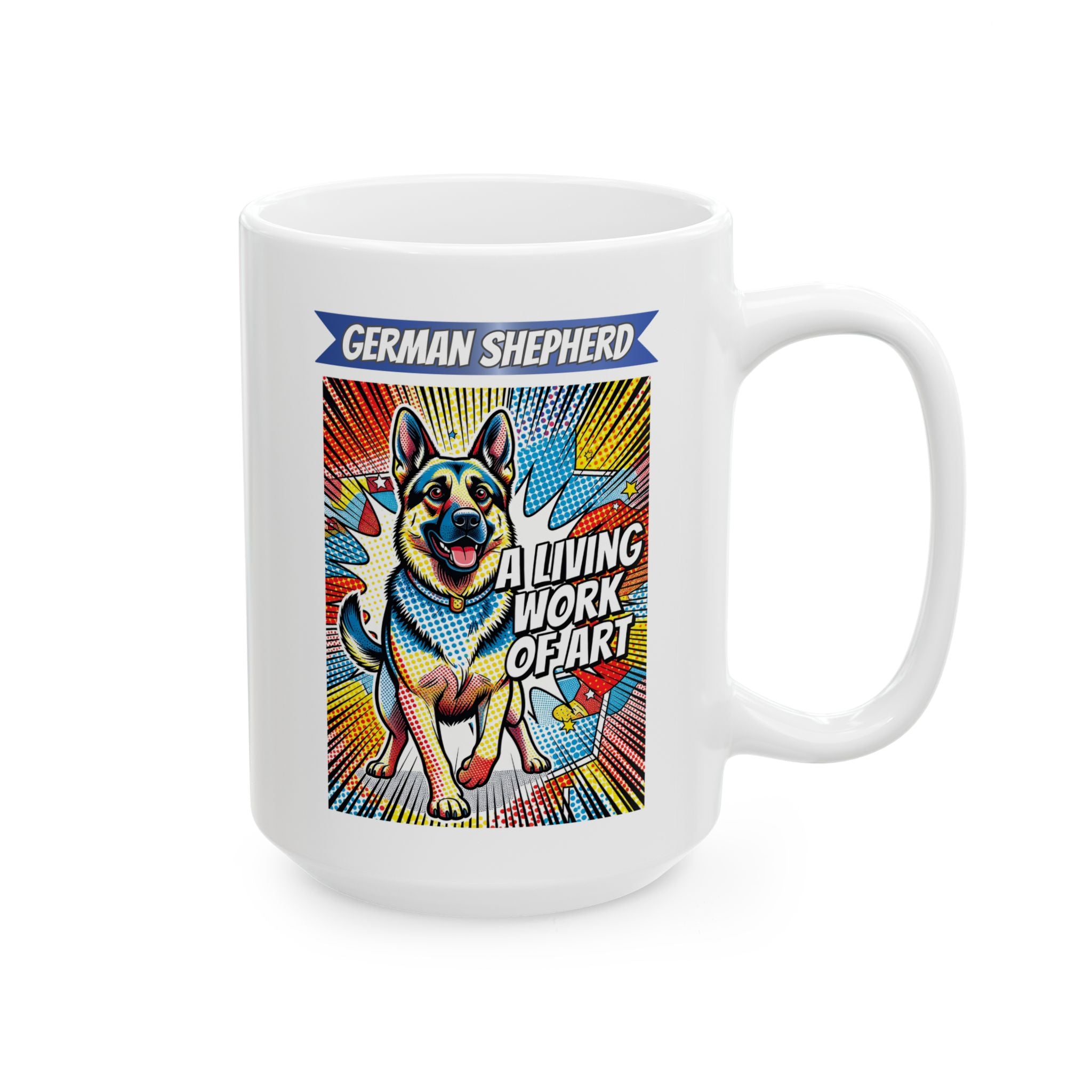 German Shepherd Coffee Mug | Living Work of Art Collection | Pop Art