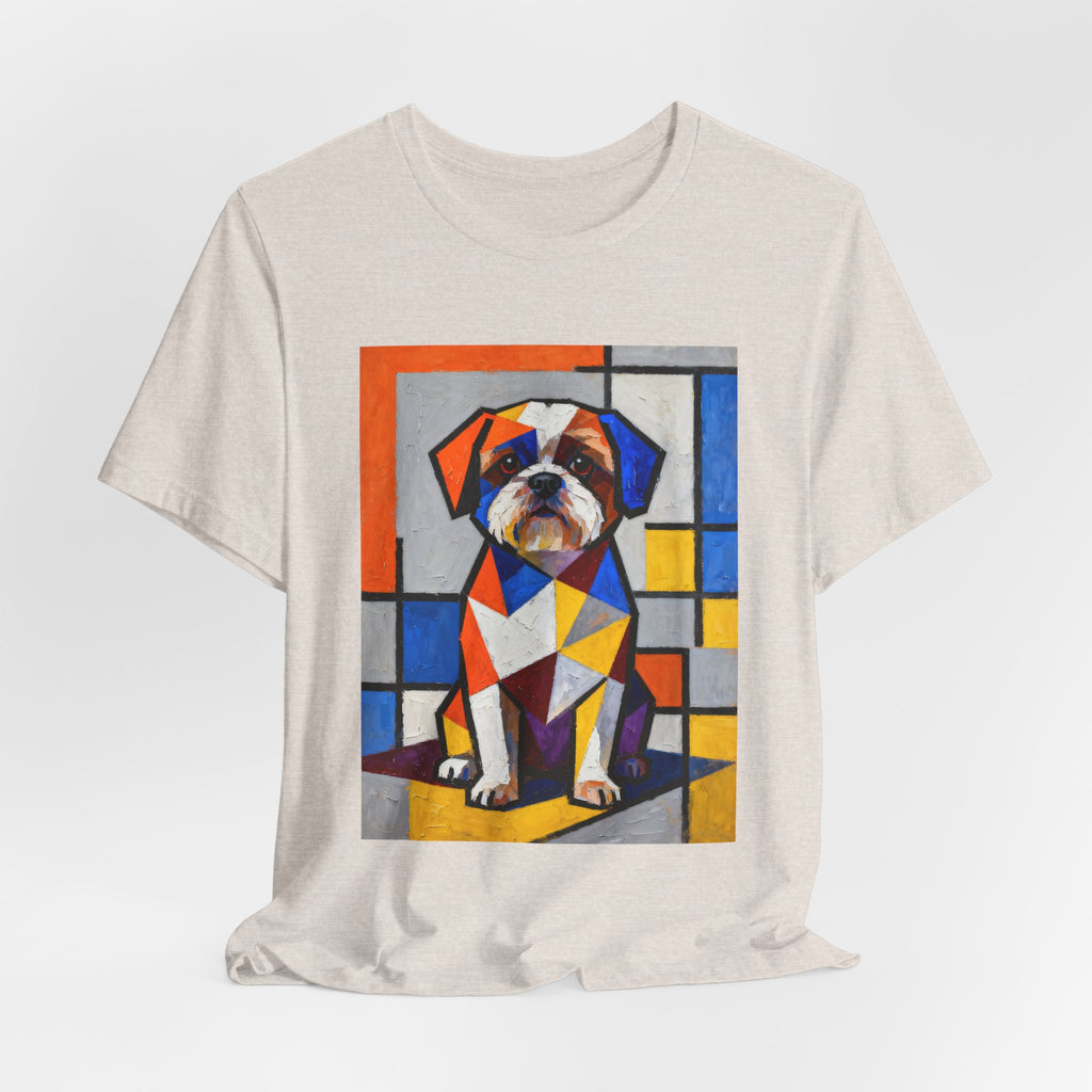Shih Tzu T Shirt | Living Work of Art Collection | Cubist Style