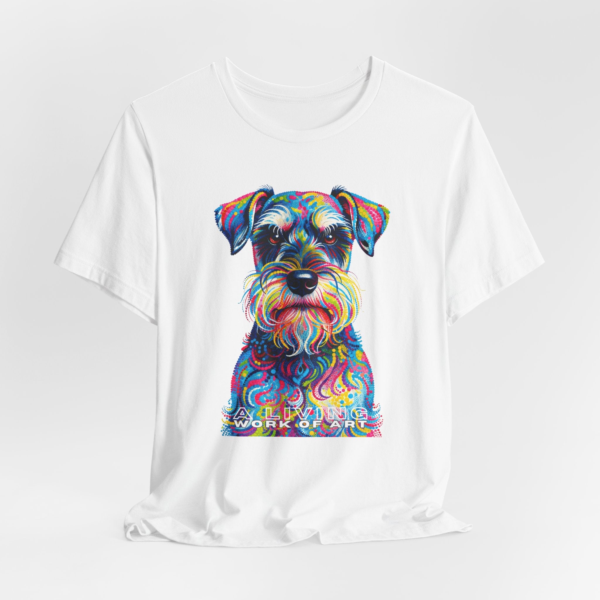 Schnauzer T Shirt | Living Work of Art Collection | Pointillism Style