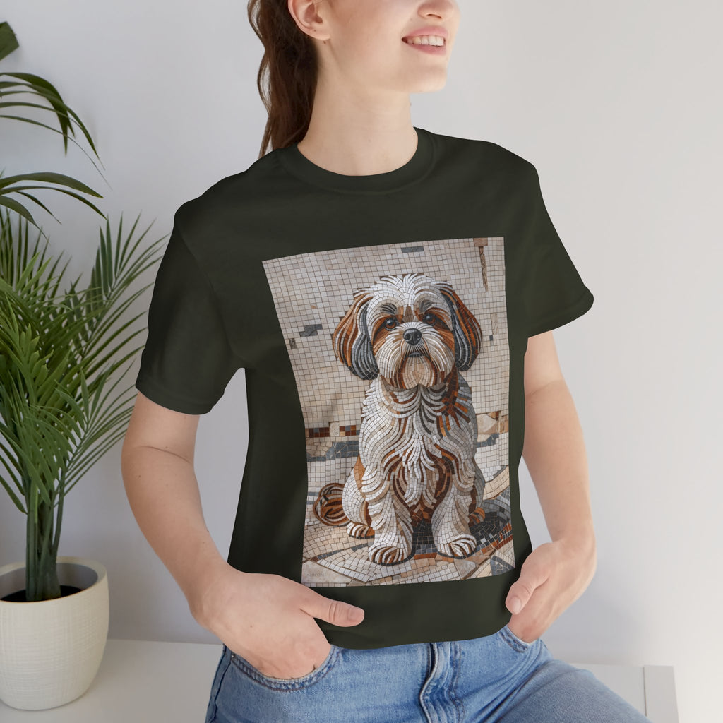 Shih Tzu T Shirt | Living Work of Art Collection | Mosaic Style