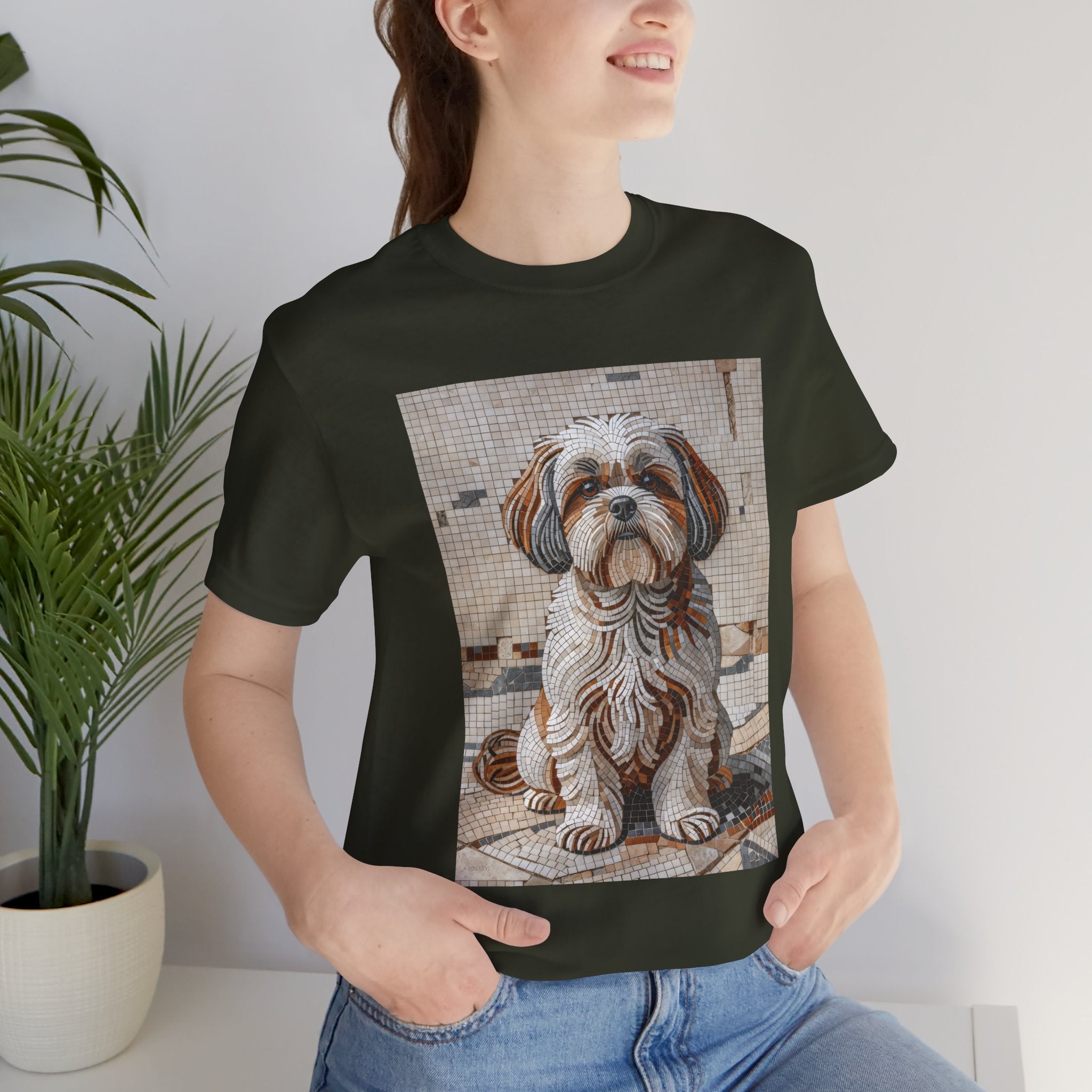 Shih Tzu T Shirt | Living Work of Art Collection | Mosaic Style