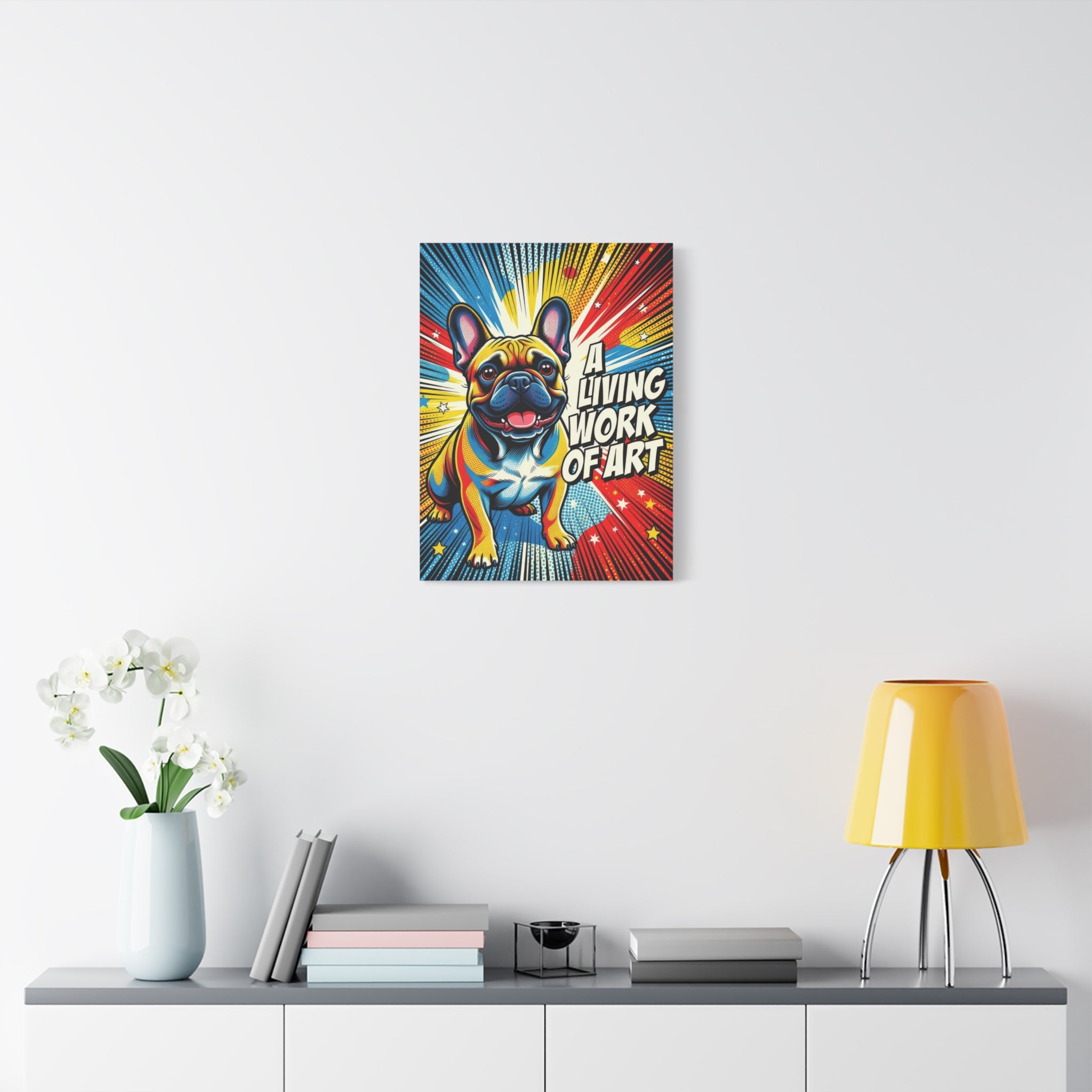 French Bulldog Canvas Wall Art | Living Work of Art Collection | Pop Art Print